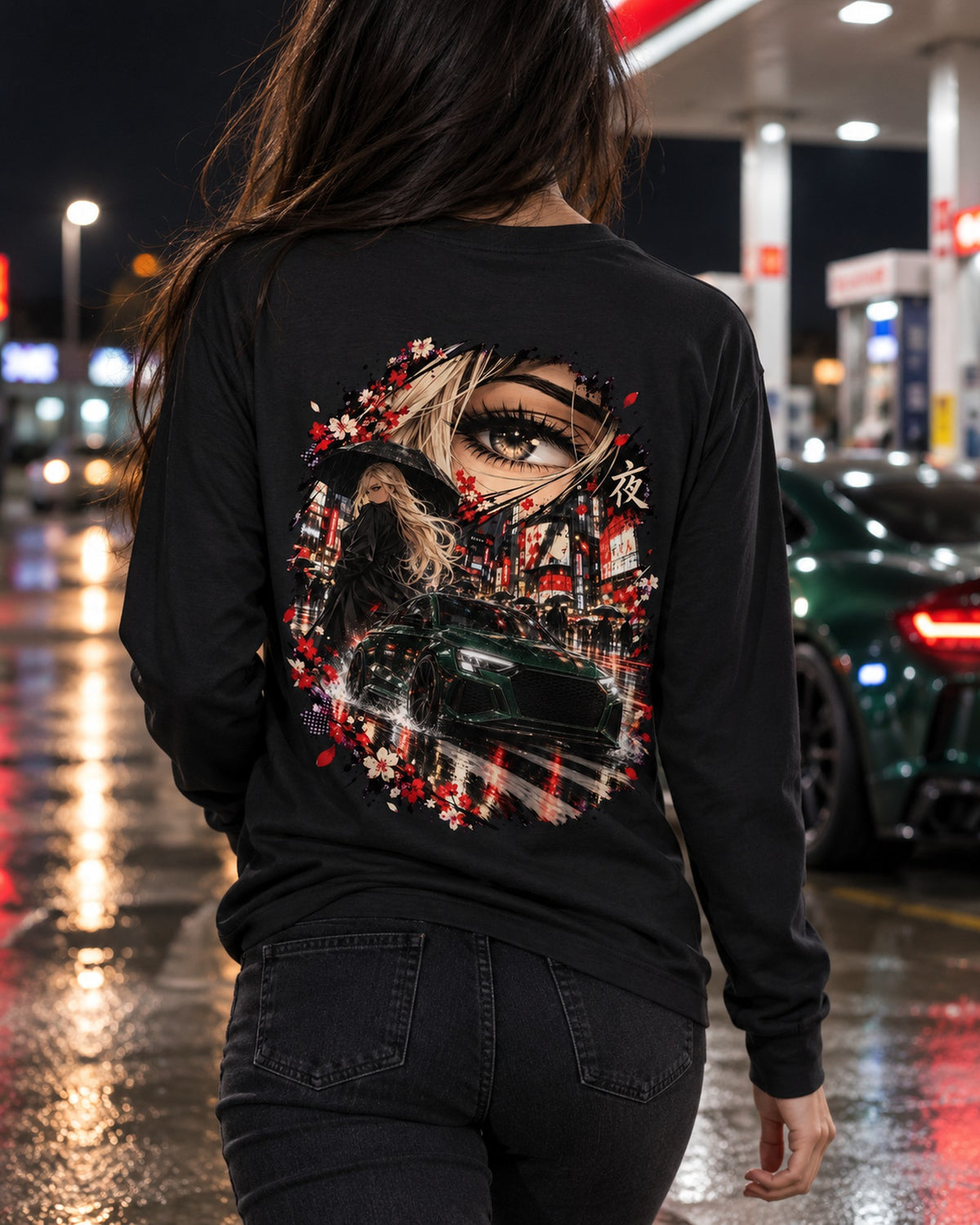 Audi RS3 Anime Girl Shirt, Hoodie & More Long Sleeve Black worn hero