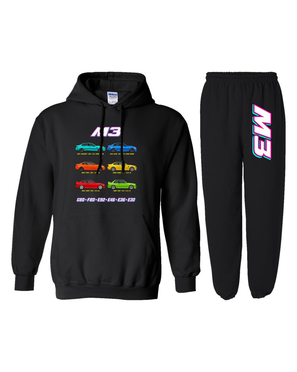 M3 Evolution Evolution Hoodie + Jogger Set black hoodie and sweatpants