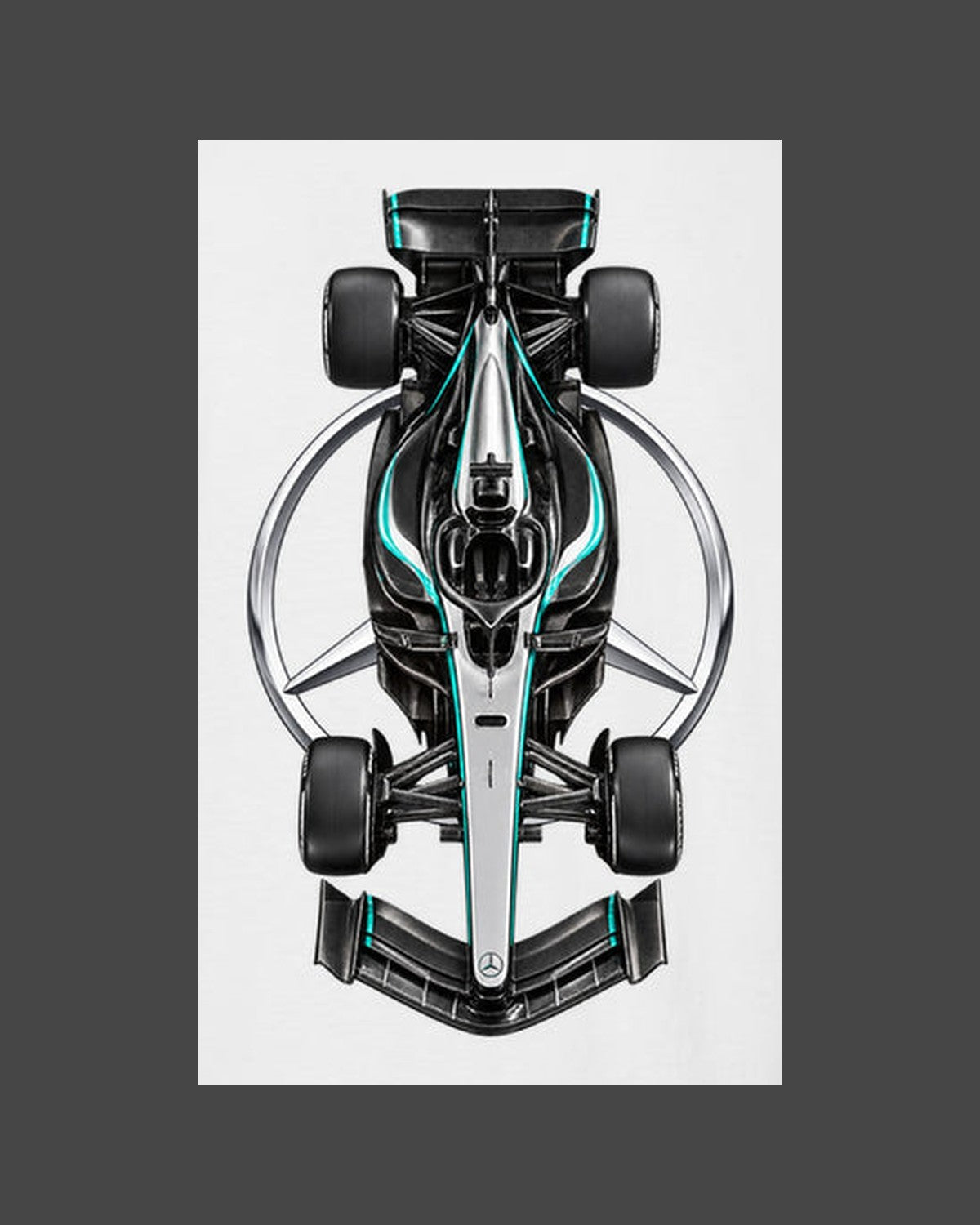 Mercedes W17 2026 F1 Overhead Poster Shirt, Formula 1 Tee, Design 23 design only