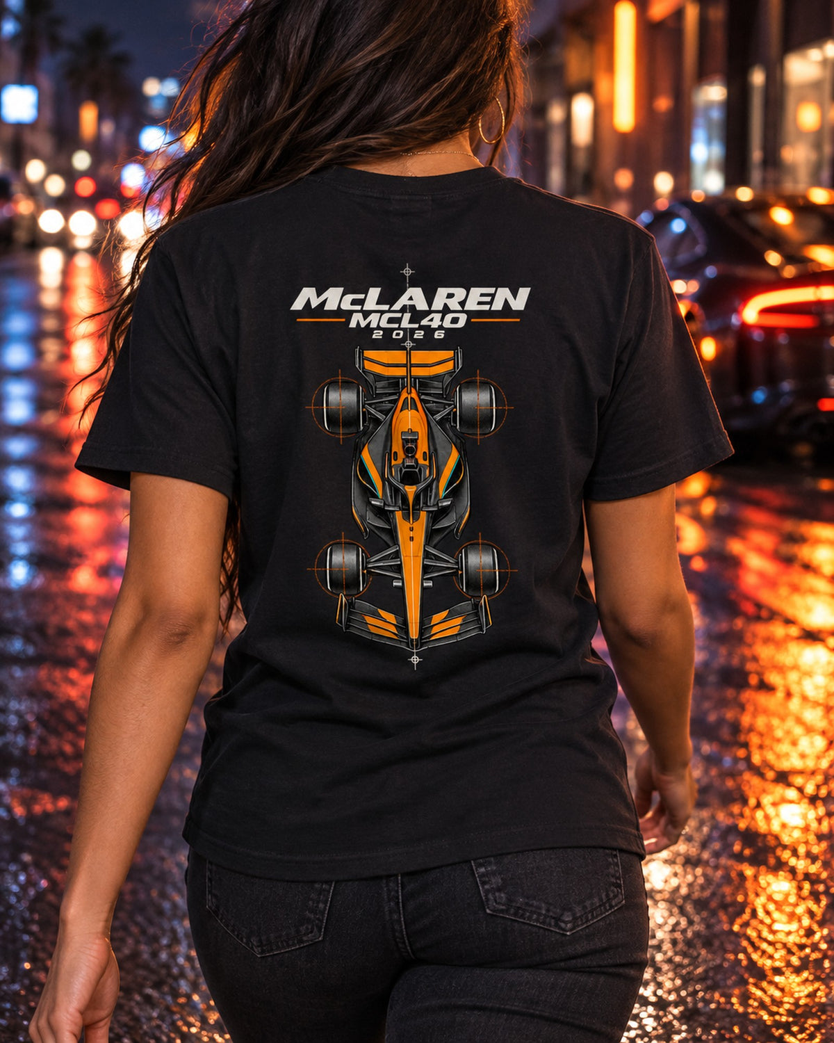 McLaren MCL40 F1 2026 Axle Geometry Shirt, Formula 1 Fan Tee T-Shirt Black worn hero