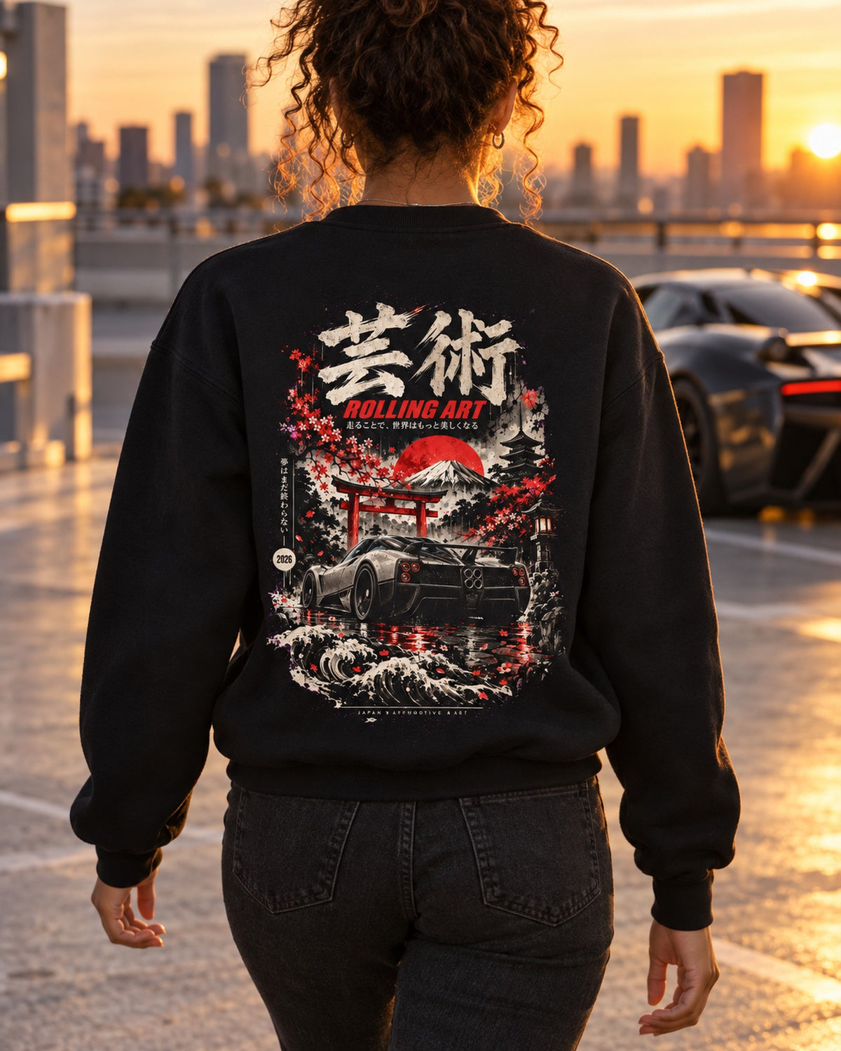 Pagani Zonda Rolling Art Shirt, Hoodie & More Crewneck Black worn hero