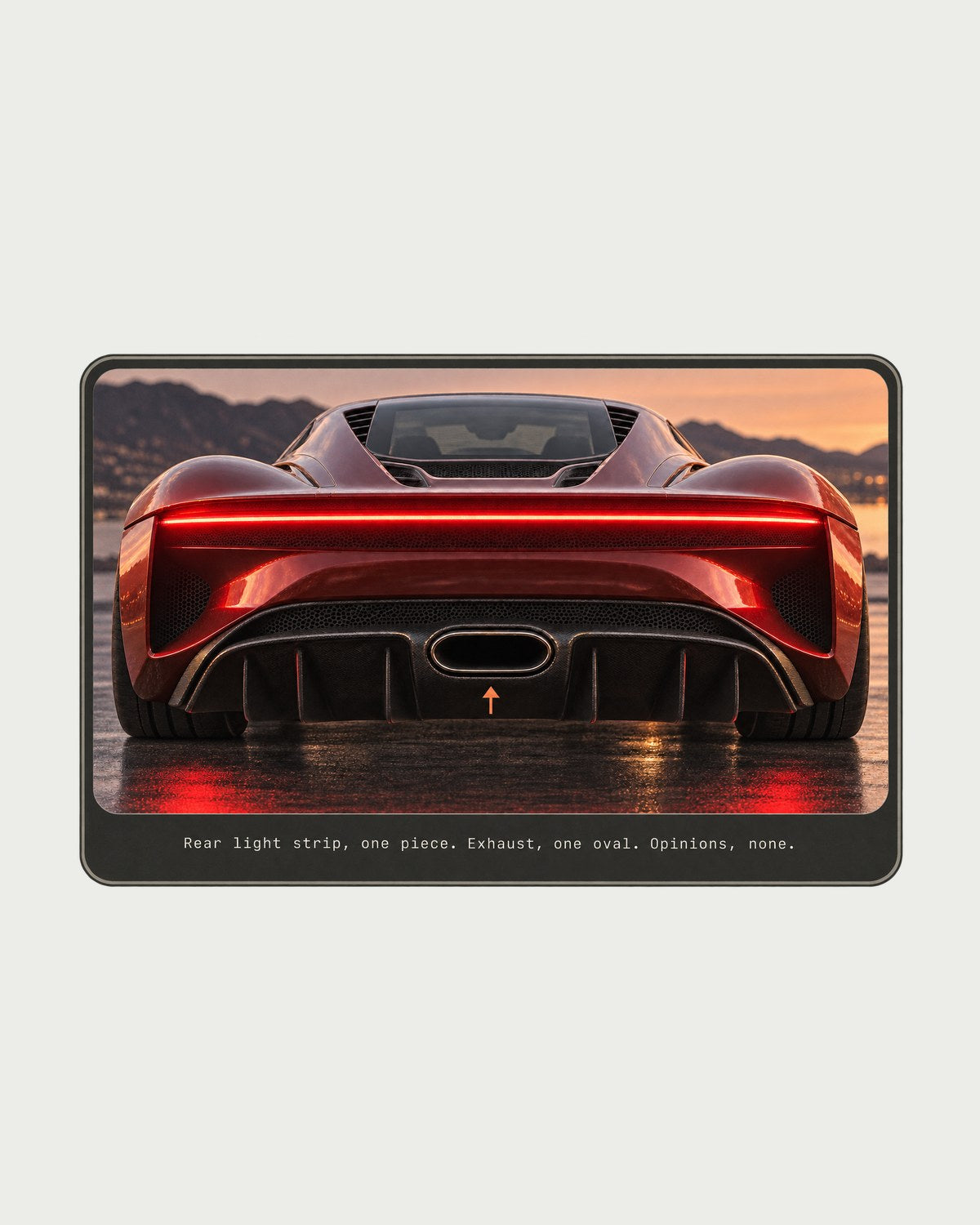 Bugatti Chiron Rear Taillight Macro Shirt, Exhaust Oval design only