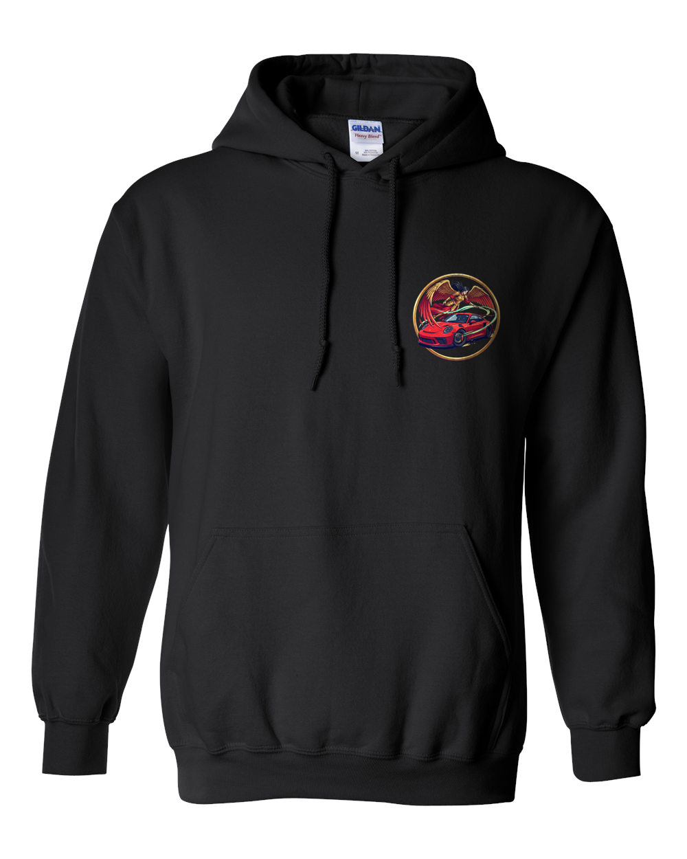 Shinsoku Godspeed Hoodie black front chest seal
