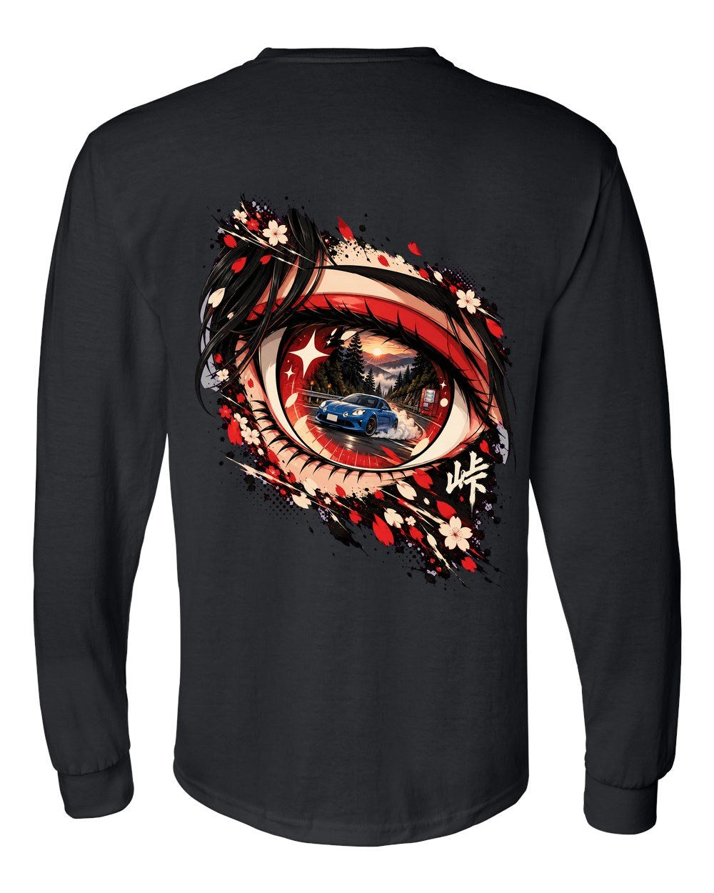 Alpine A110 Anime Girl Long Sleeve Black back