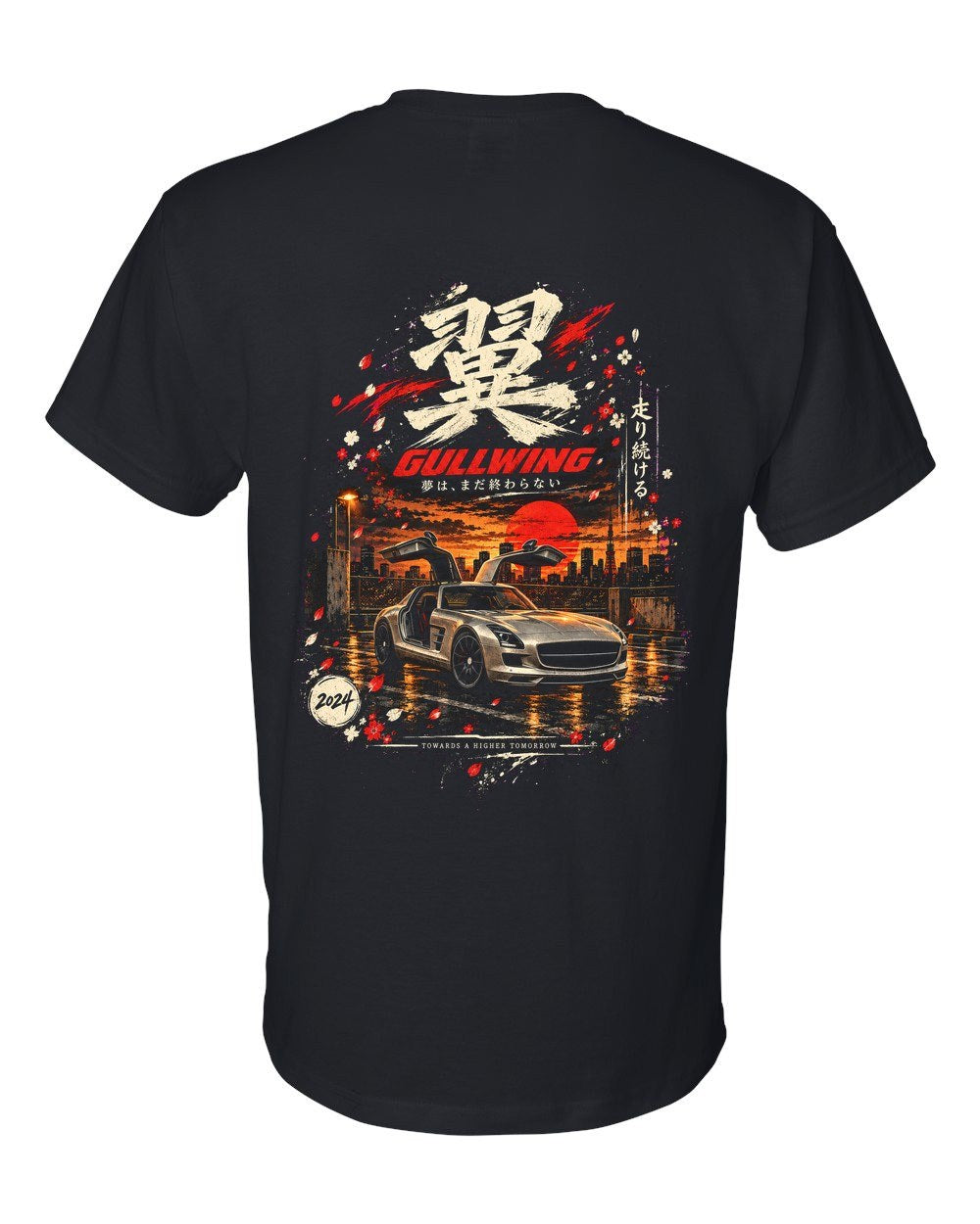 Mercedes-Benz SLS AMG T-Shirt Black back