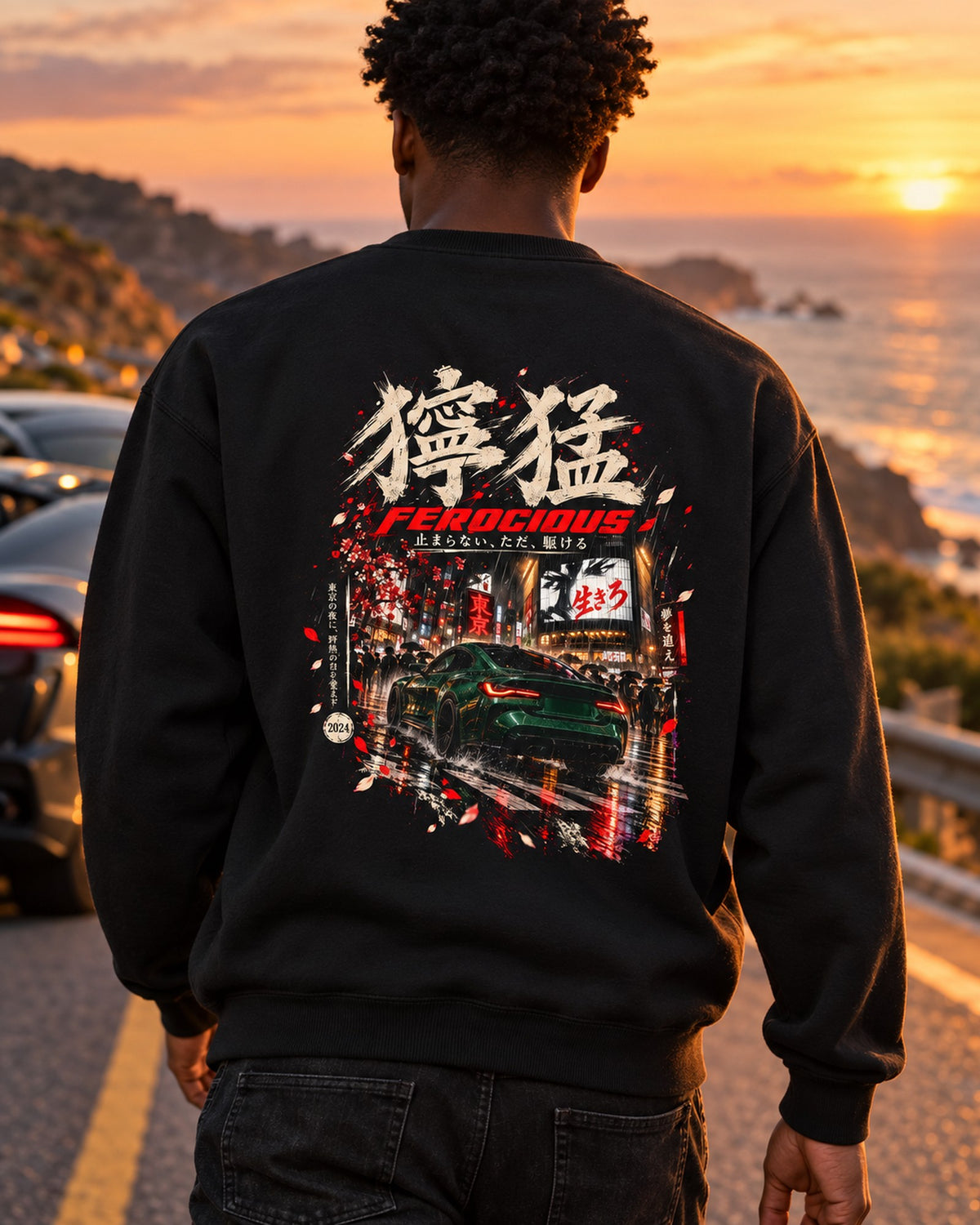BMW M4 G82 Ferocious Shirt, Hoodie & More Crewneck Black worn hero
