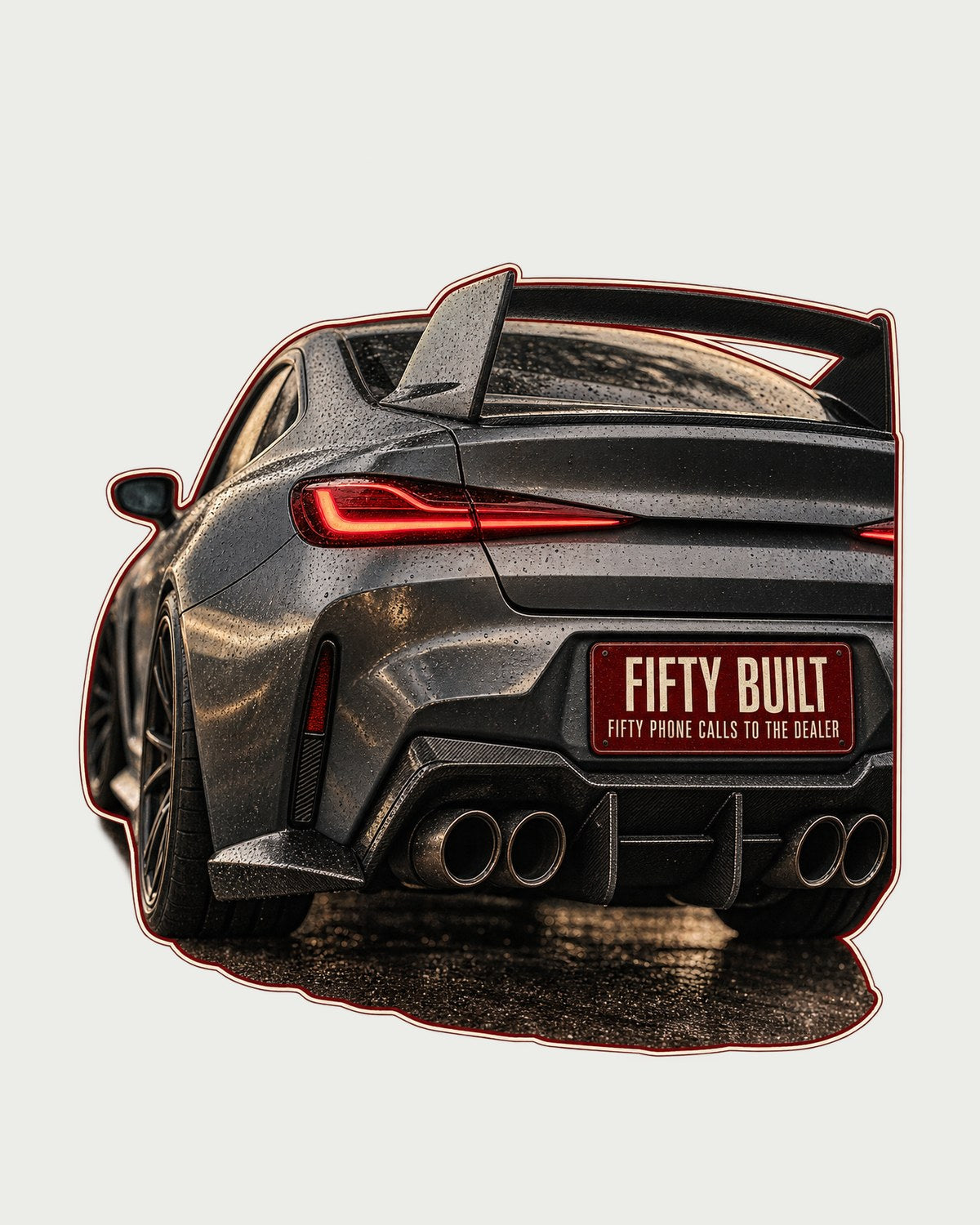 BMW 3.0 CSL Rear Light Macro Shirt, Fifty Built Tee design only