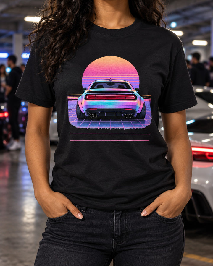 Dodge Challenger Scat Pack Widebody LC Pastel Shirt, Car Guy Tee T-Shirt Black worn hero