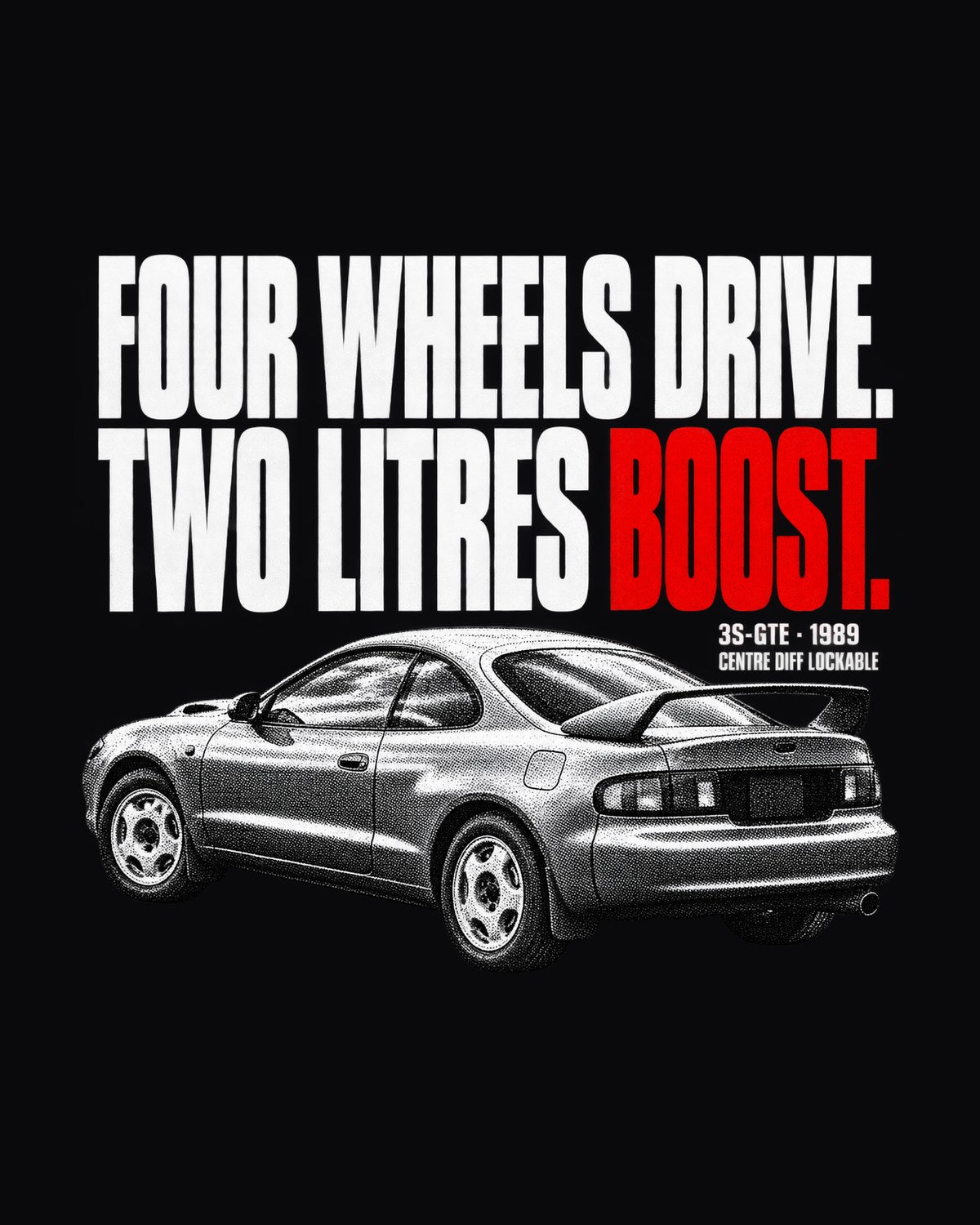 Toyota Celica GT-Four ST185 Centre Diff Halftone Tee design only