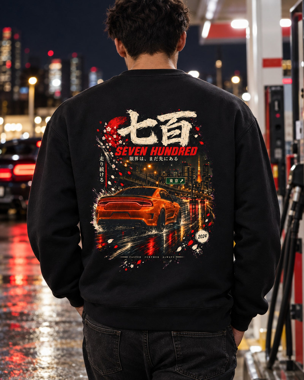 Dodge Charger Hellcat Seven Hundred Shirt, Hoodie & More Crewneck Black worn hero