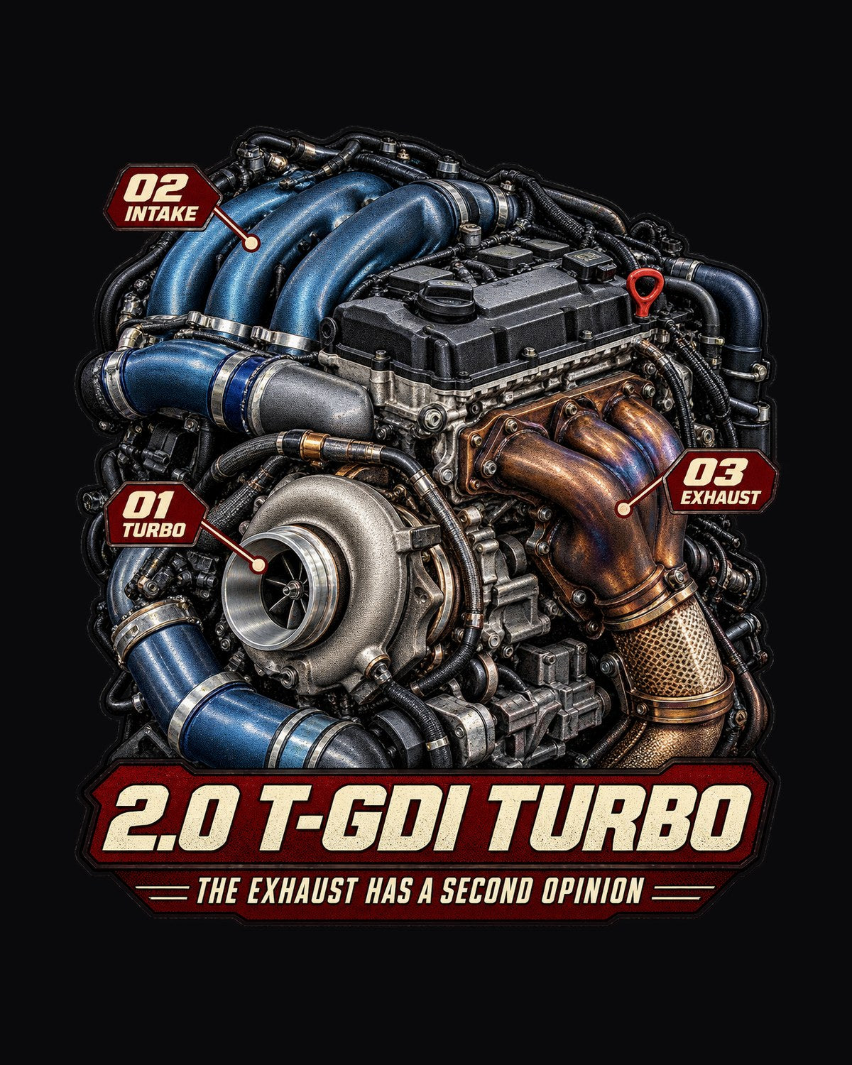 Elantra N CN7 2.0 T-GDI Engine Shirt, Hyundai N Gift design only