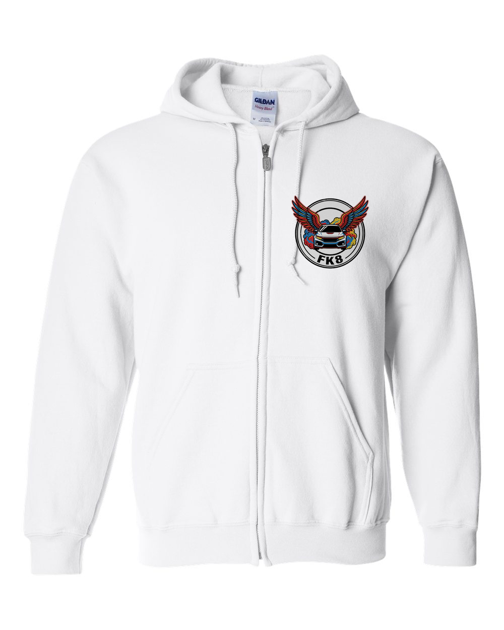 Zip Hoodie White front