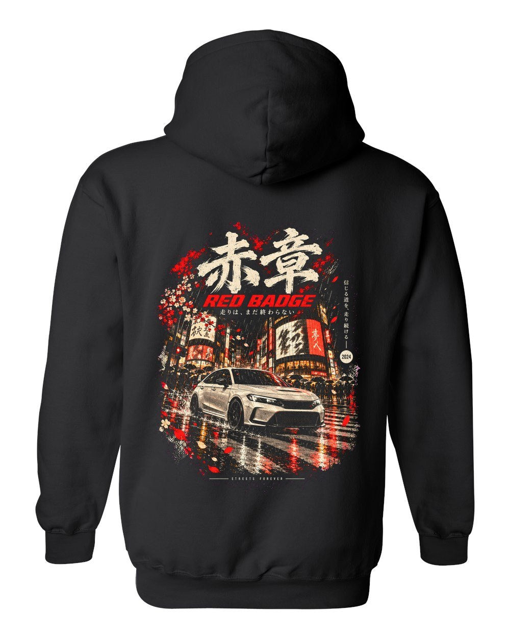 Honda Civic Type R FL5 Pull Over Hoodie Black back