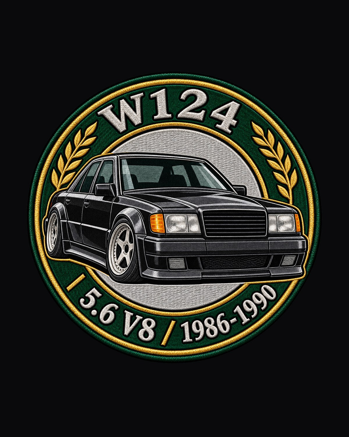 Mercedes 300E Hammer W124 Sleeper Stencil Spray Art Tee design only
