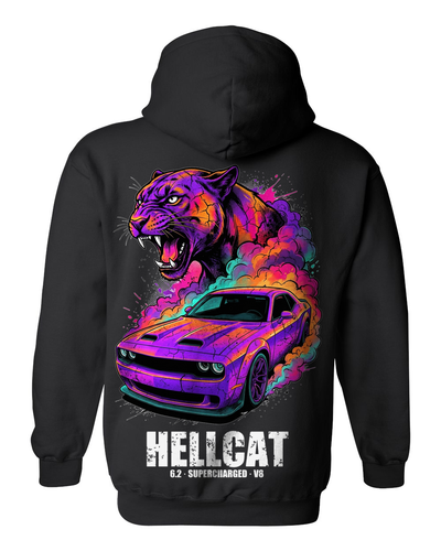 Dodge Challenger Hellcat Pull Over Hoodie & Zip Hoodie