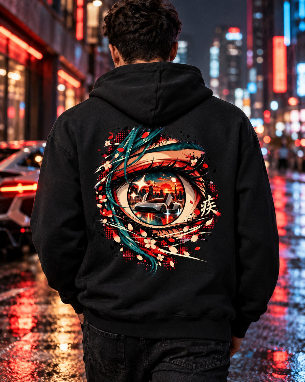Tesla Roadster 2026 Anime Girl Shirt, Hoodie & More Pull Over Hoodie Black worn hero