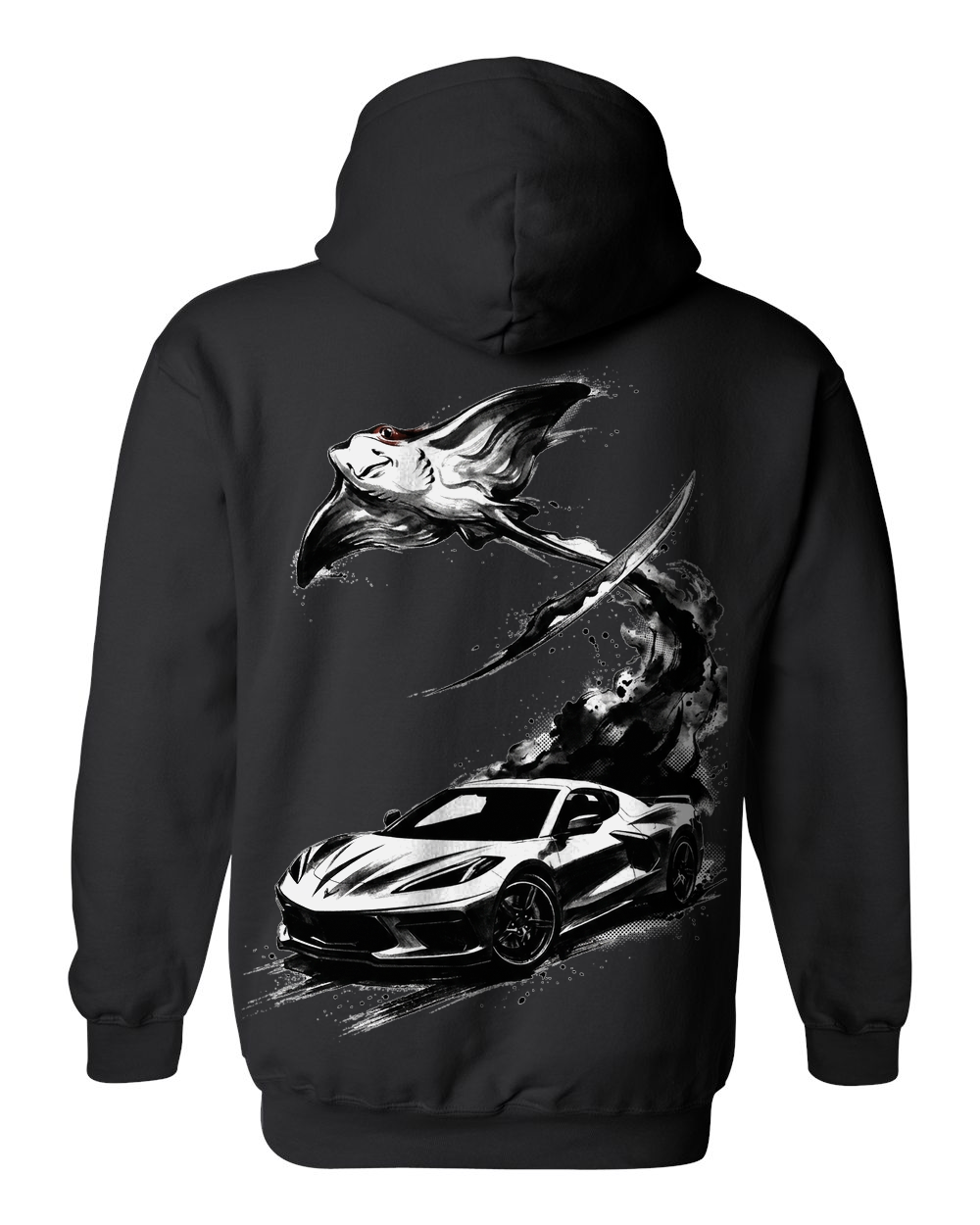 Stingray Blade Hoodie Black back