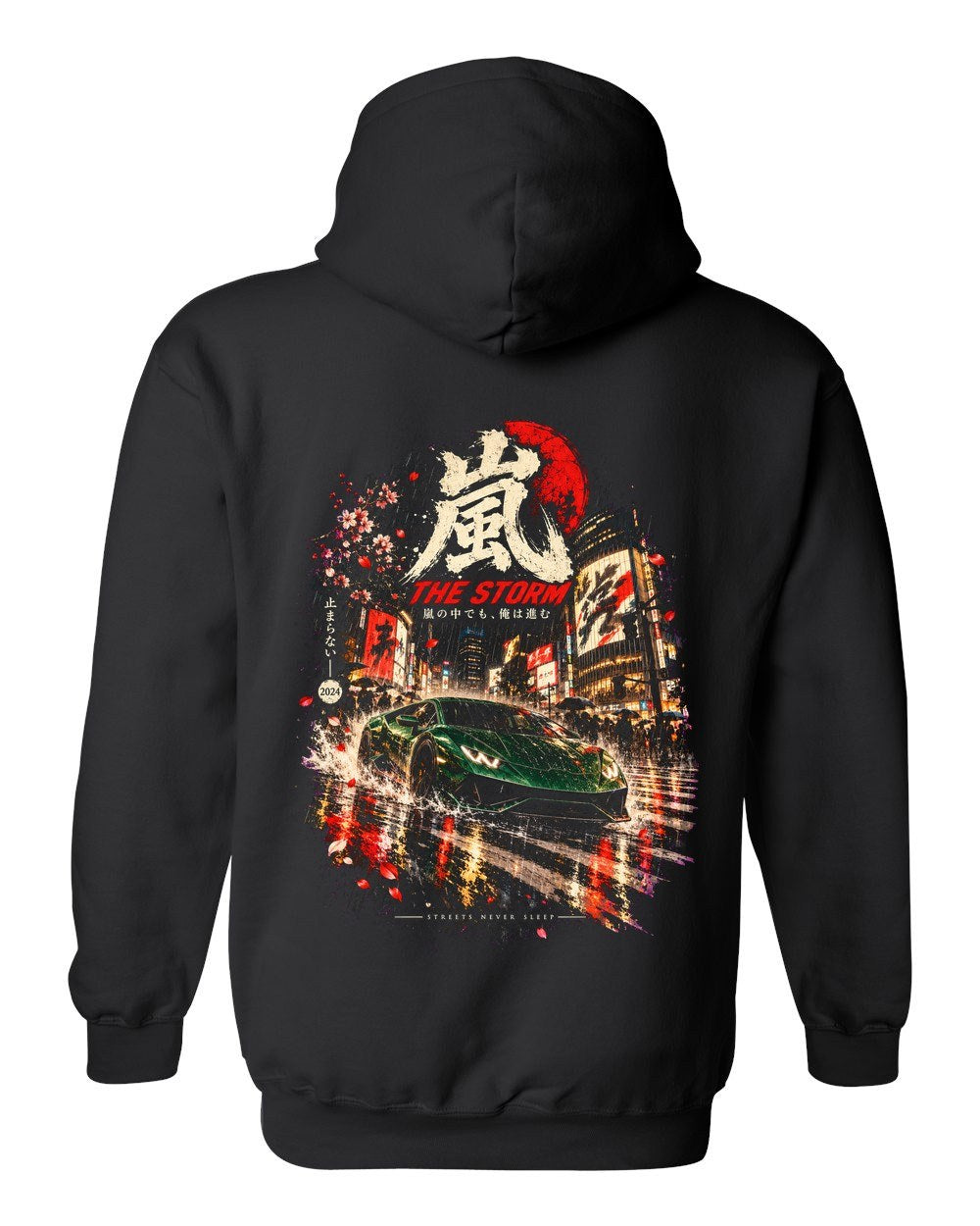 Lamborghini Huracán Pull Over Hoodie Black back
