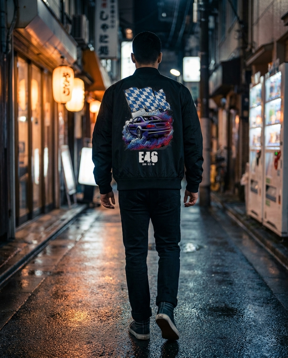 Black Bomber Jacket street