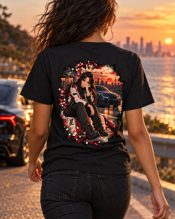Lexus IS F Anime Girl Shirt, Hoodie & More T-Shirt Black worn hero