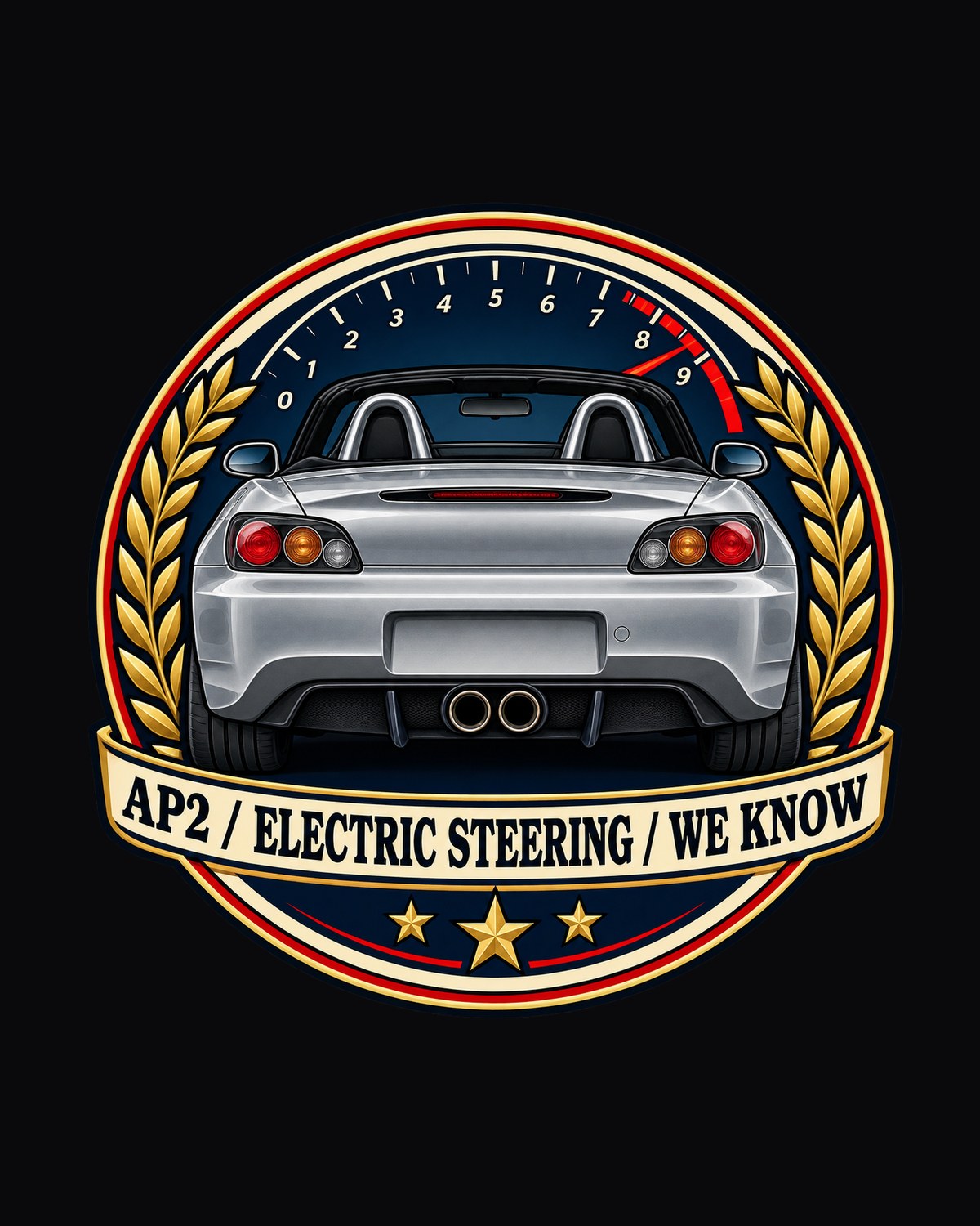 Honda S2000 AP2 Electric Steering Crest Shirt, We Know design only
