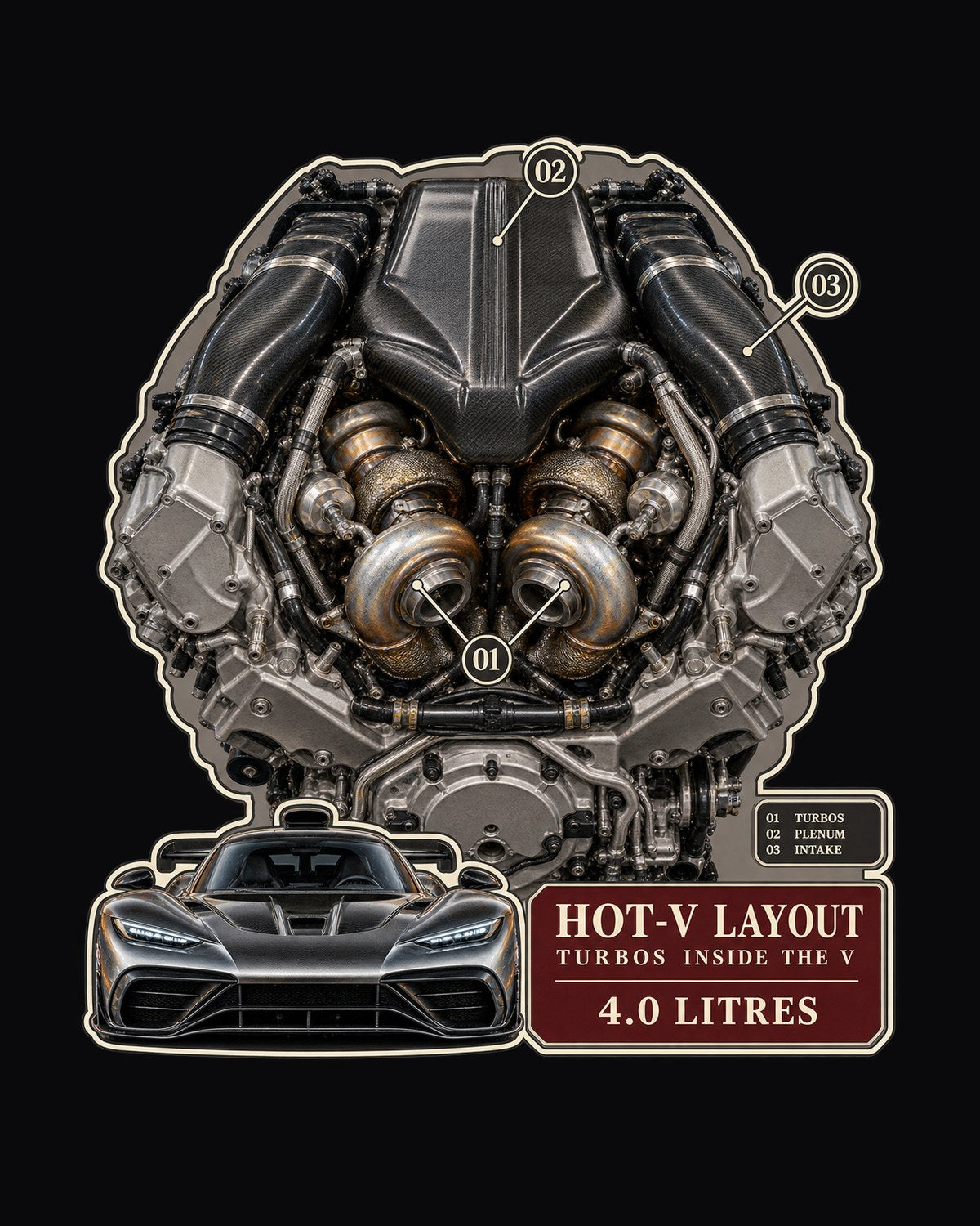 Mercedes-AMG GT 63 M178 4.0 V8 Biturbo Engine Hero Shirt design only