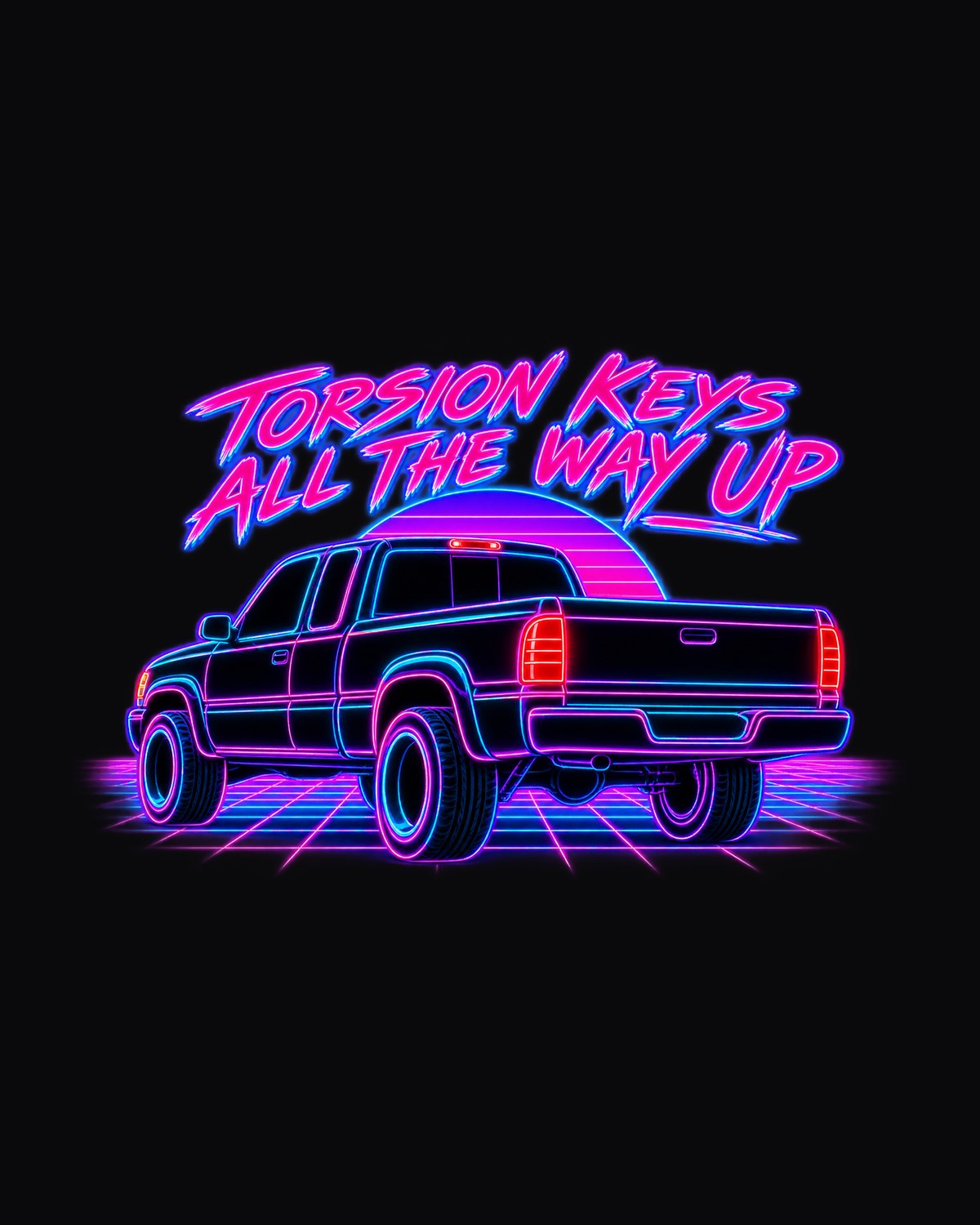 Chevy GMT400 C1500 OBS Extended Cab Neon Taillight Shirt design only