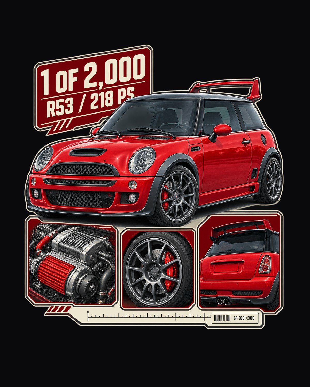 Mini Cooper S Works GP R53 2006 Dossier Shirt, 1 of 2,000 design only