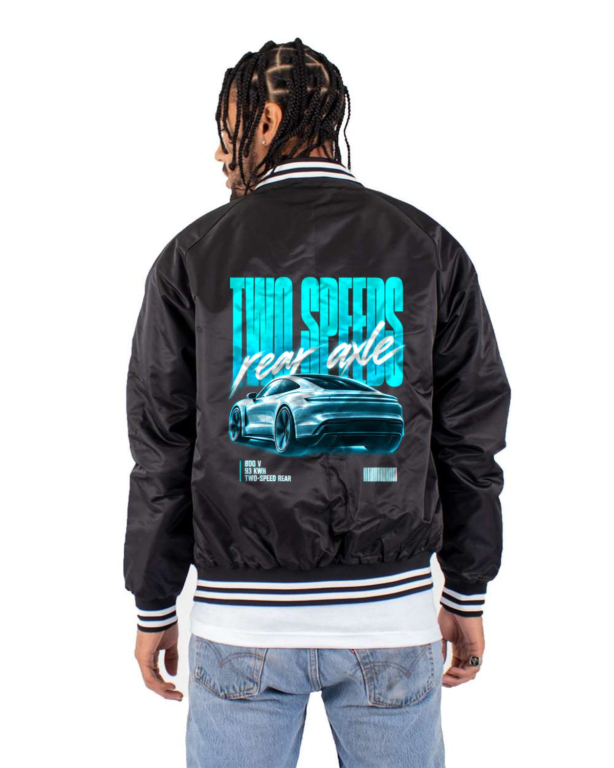 Audi e-tron GT 2021 Two Speeds Street Poster Shirt Bomber Jacket Black back