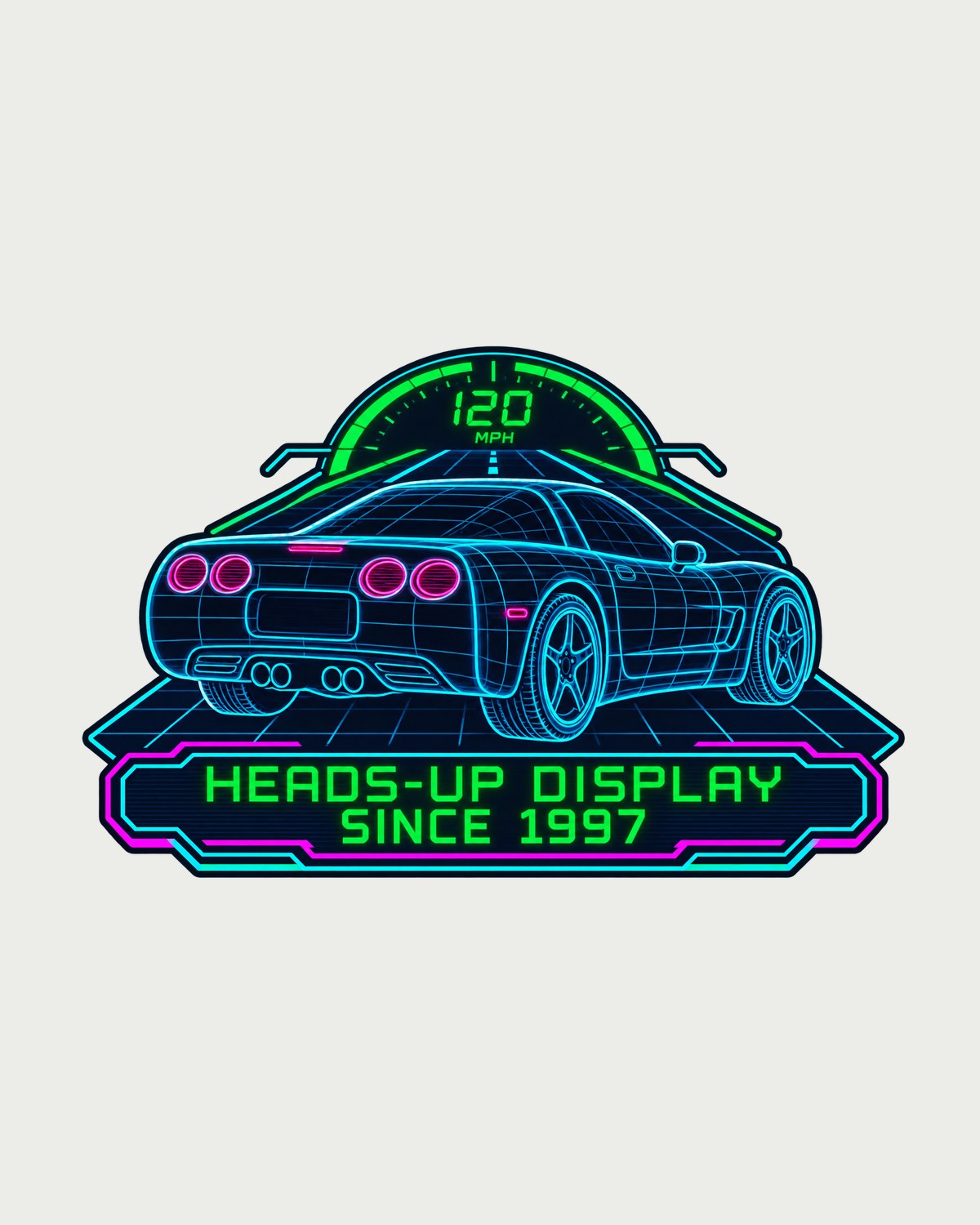 2020 Corvette C8 Stingray Frunk Weekend Doodle Shirt, HUD design only