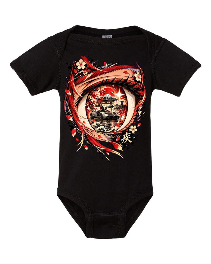 Pagani Huayra Anime Girl Baby Onesie Black front