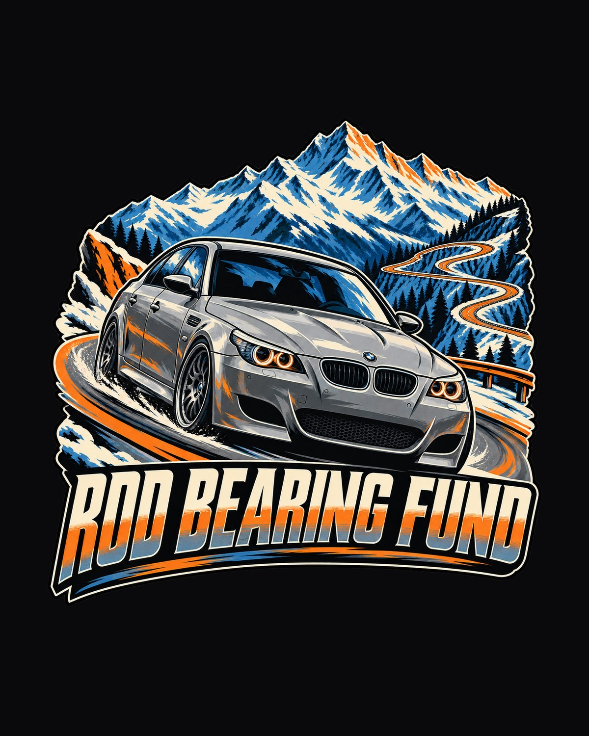 BMW M5 E28 Retro Showa Catalogue Tee, S38 Sleeper design only