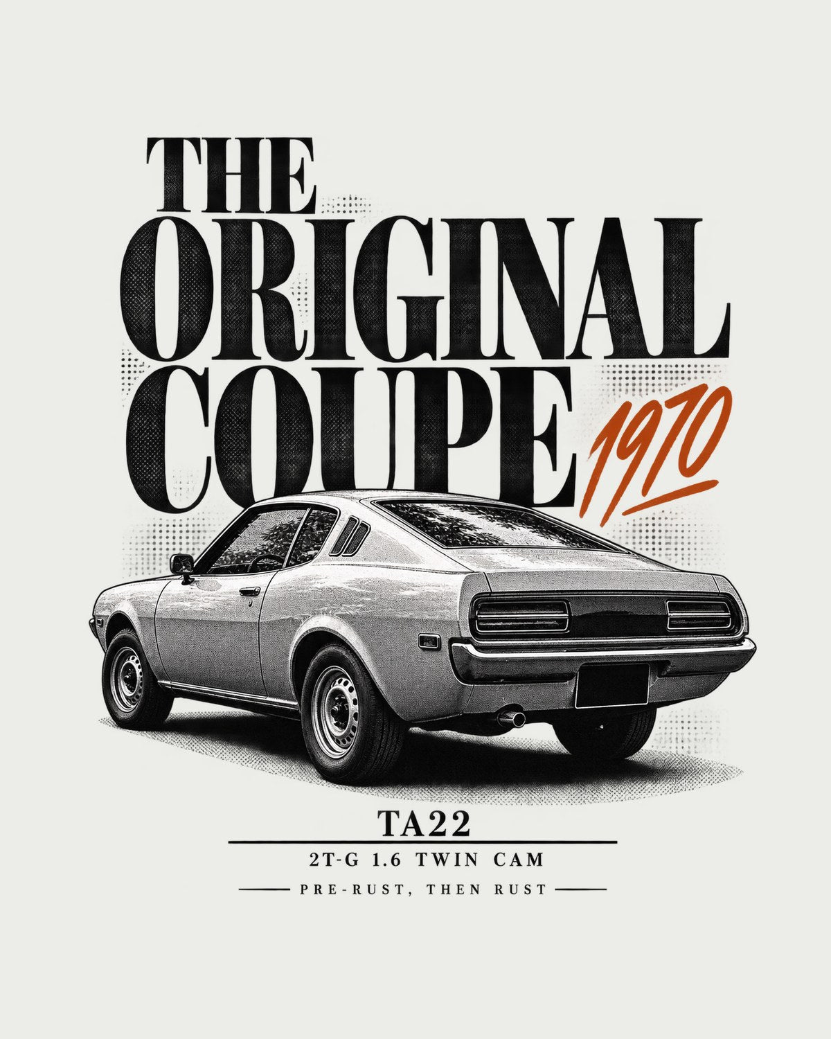 Toyota Celica TA22 Fastback Editorial Shirt, 2T-G Twin Cam design only