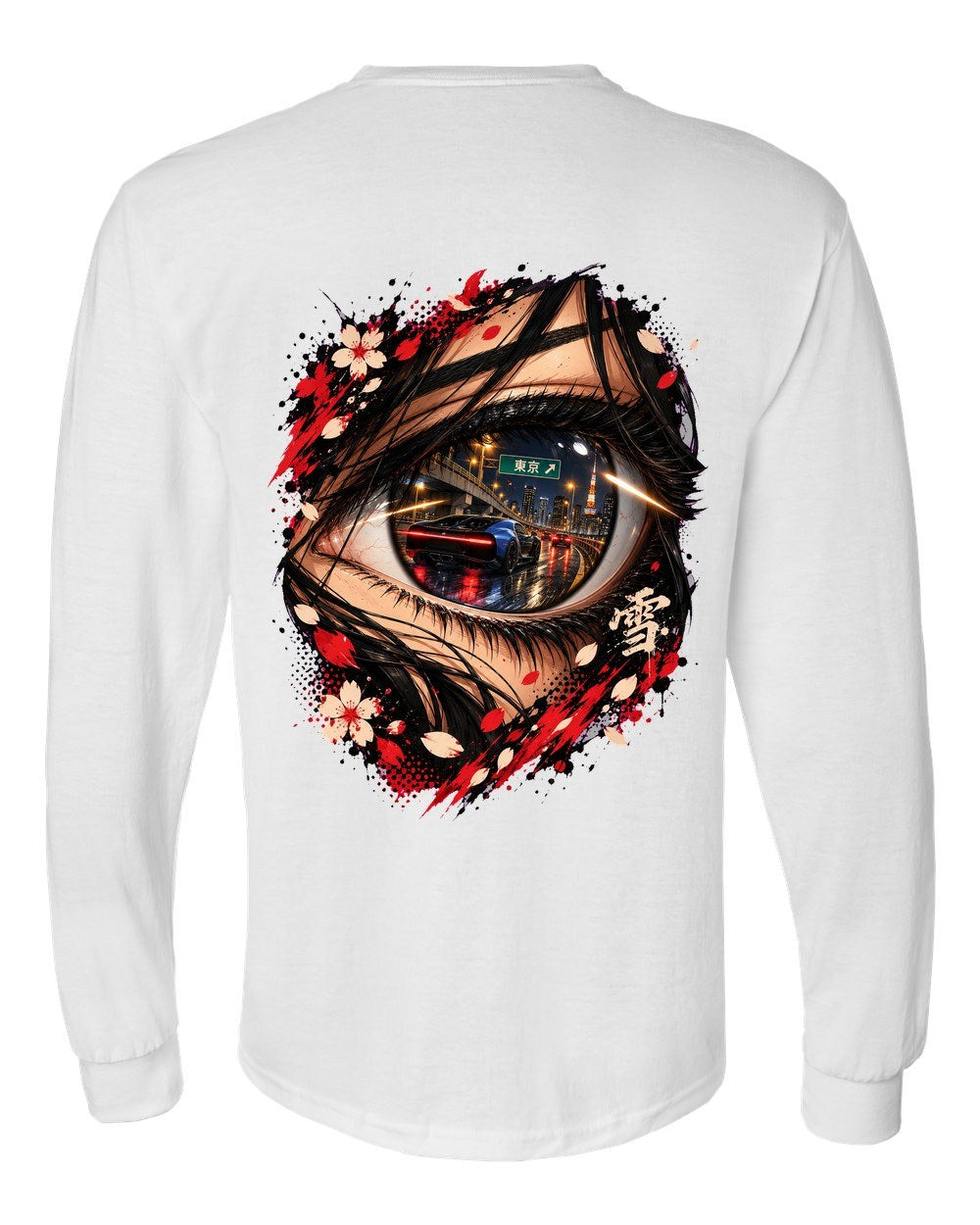 Bugatti Chiron Anime Girl Long Sleeve White back