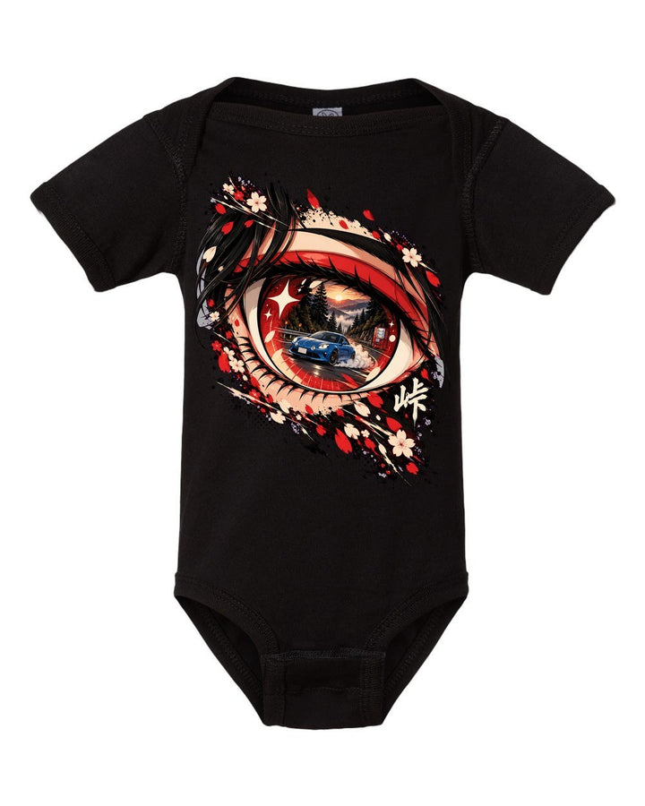 Alpine A110 Anime Girl Baby Onesie Black front