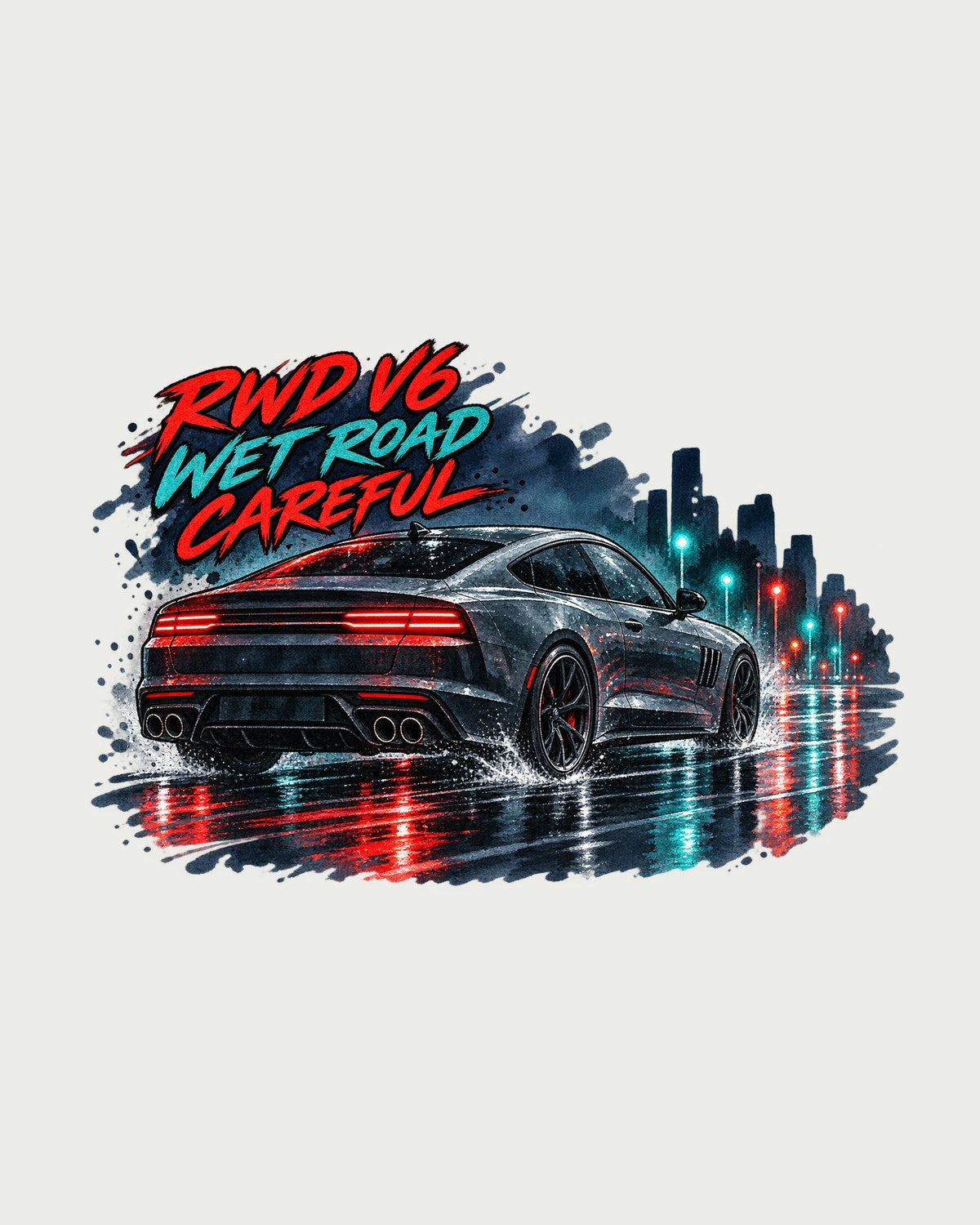 Kia Stinger GT CK Wet Road Watercolour Night Shirt, RWD V6 design only
