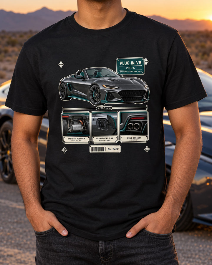 SL63 S E Performance R232 Dossier Shirt, Plug-In V8 T-Shirt Black worn hero