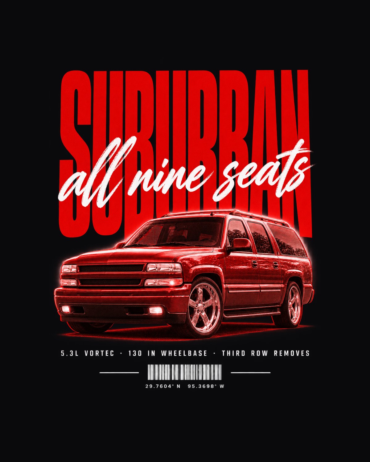 2000-06 Chevy Suburban GMT800 Street Poster Shirt design only