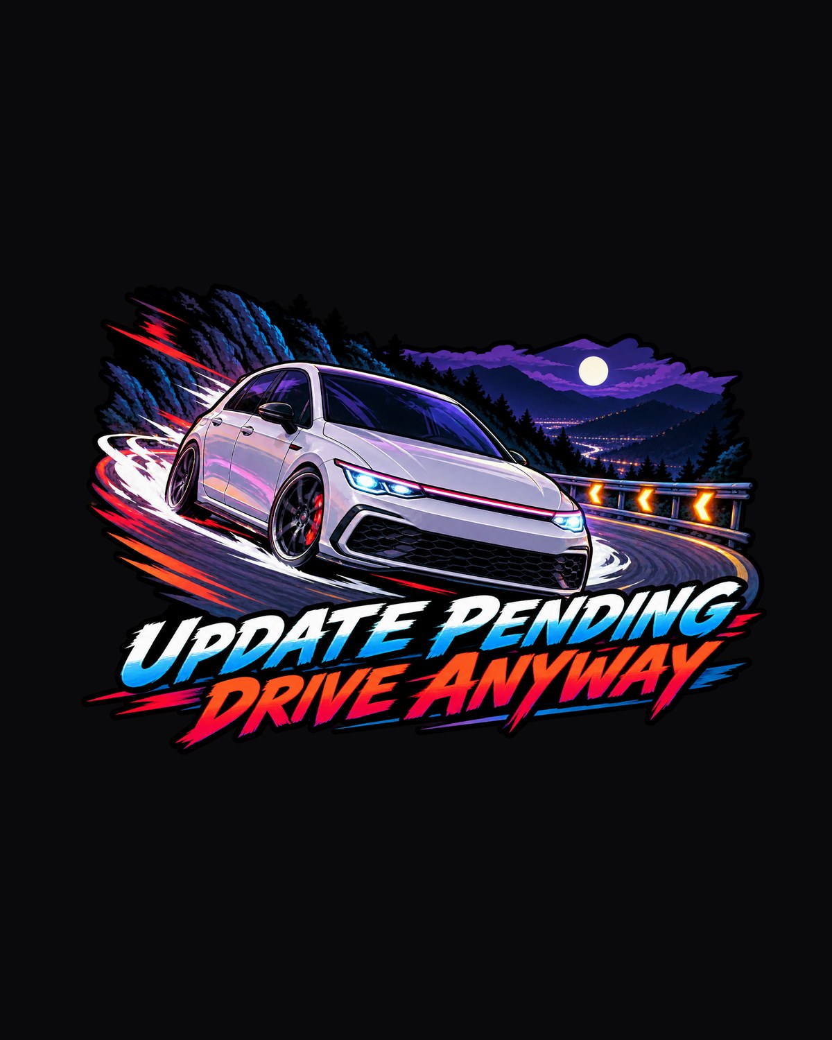 Golf GTI Mk8 Night Touge Anime Style Shirt, Update Pending design only