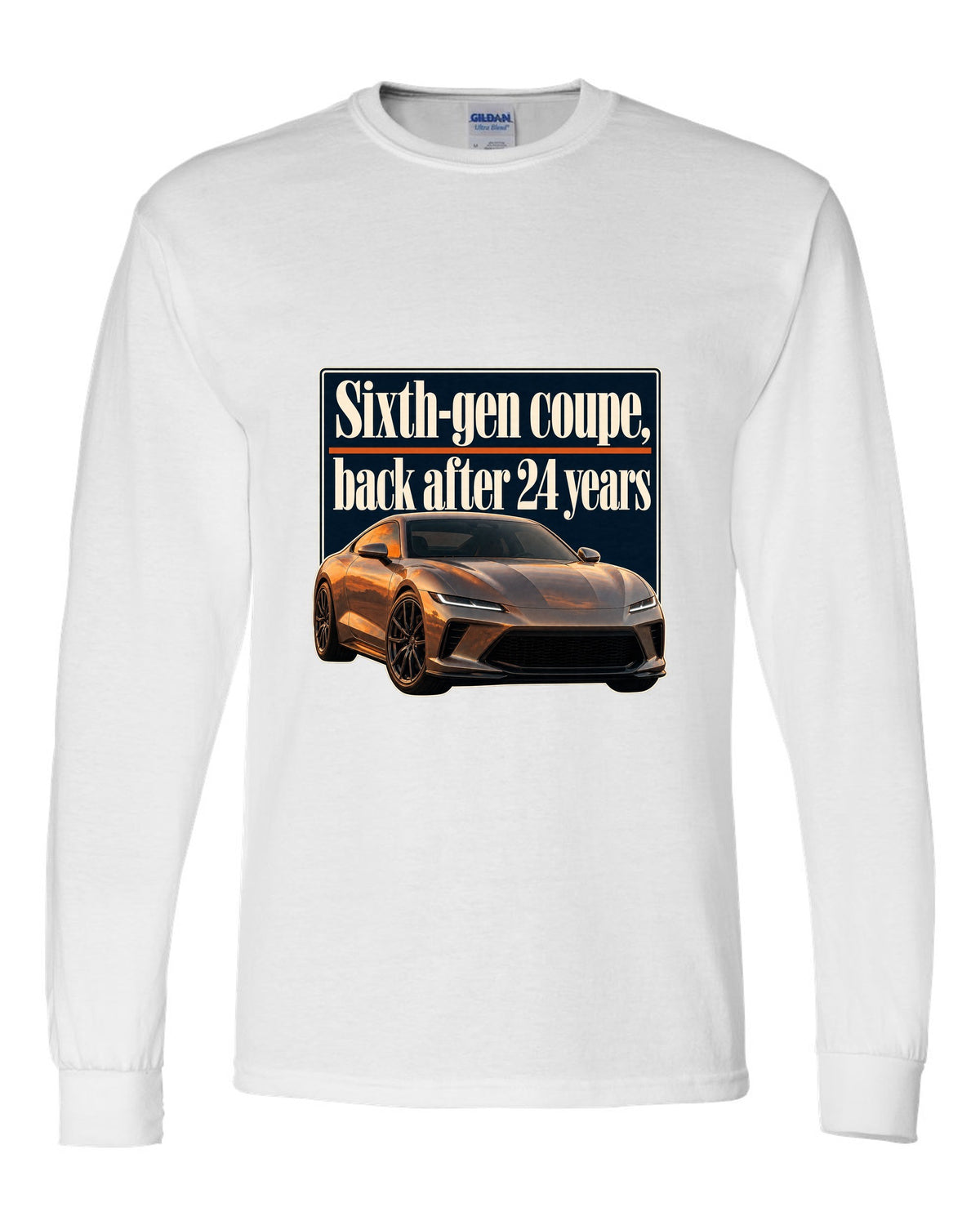 Honda Prelude 2026 sixth-gen editorial headline print white long sleeve front view with the design