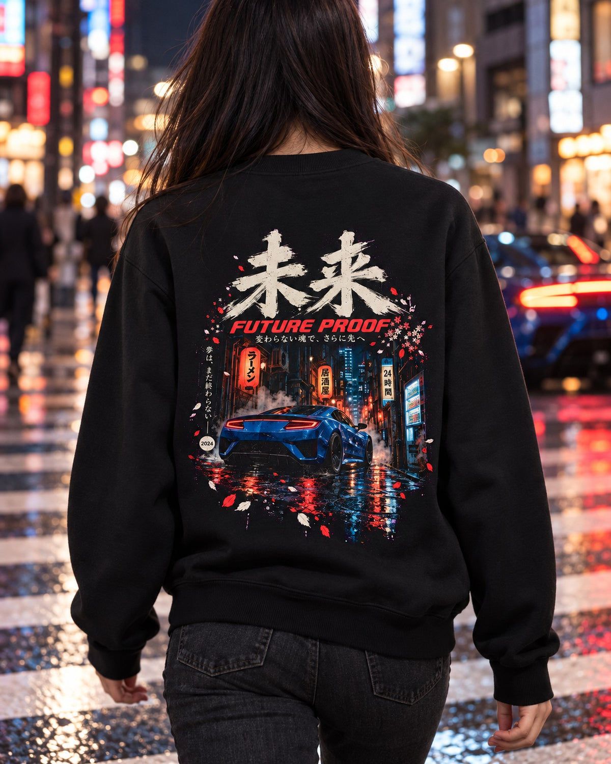 Acura NSX NC1 Future Proof Shirt, Hoodie & More Crewneck Black worn hero