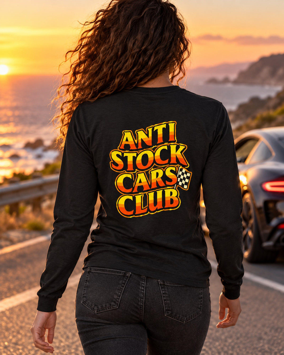 Anti Stock Cars Club 70s Stock Car Shirt, Hoodie & More Long Sleeve Black worn hero