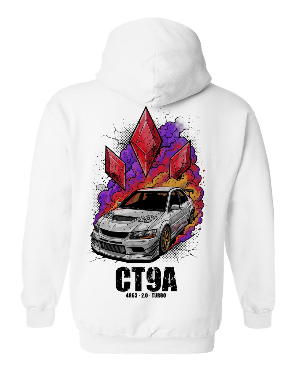 Pull Over Hoodie White back