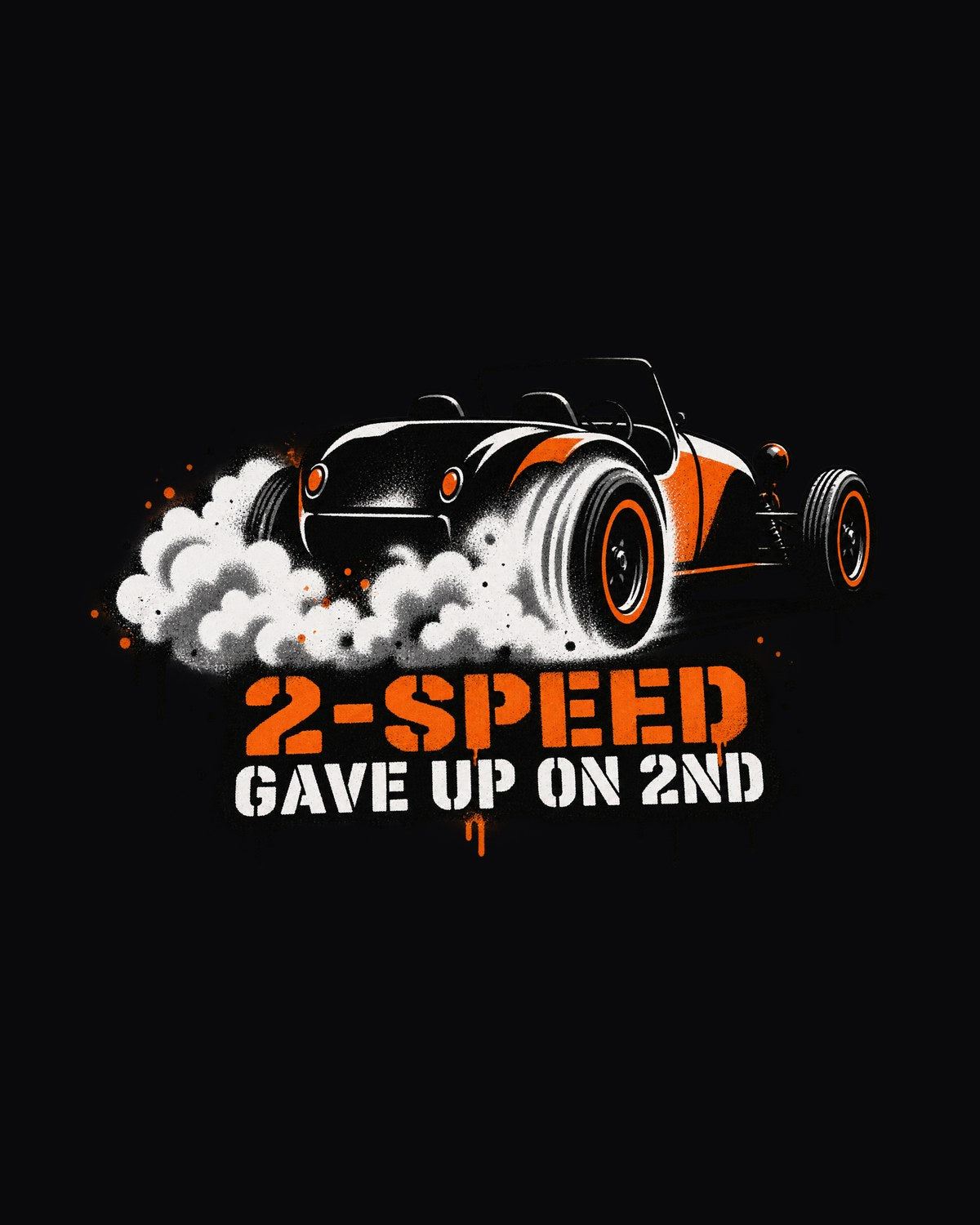 Silent Burnout Tesla Roadster Gen 1 Spray Stencil Street Art Tee design only