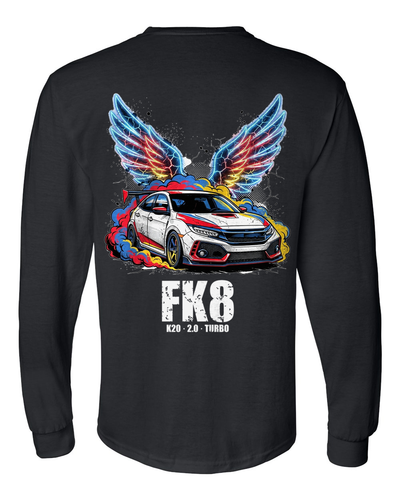 Honda Civic Type R Wings Long Sleeve T-Shirt