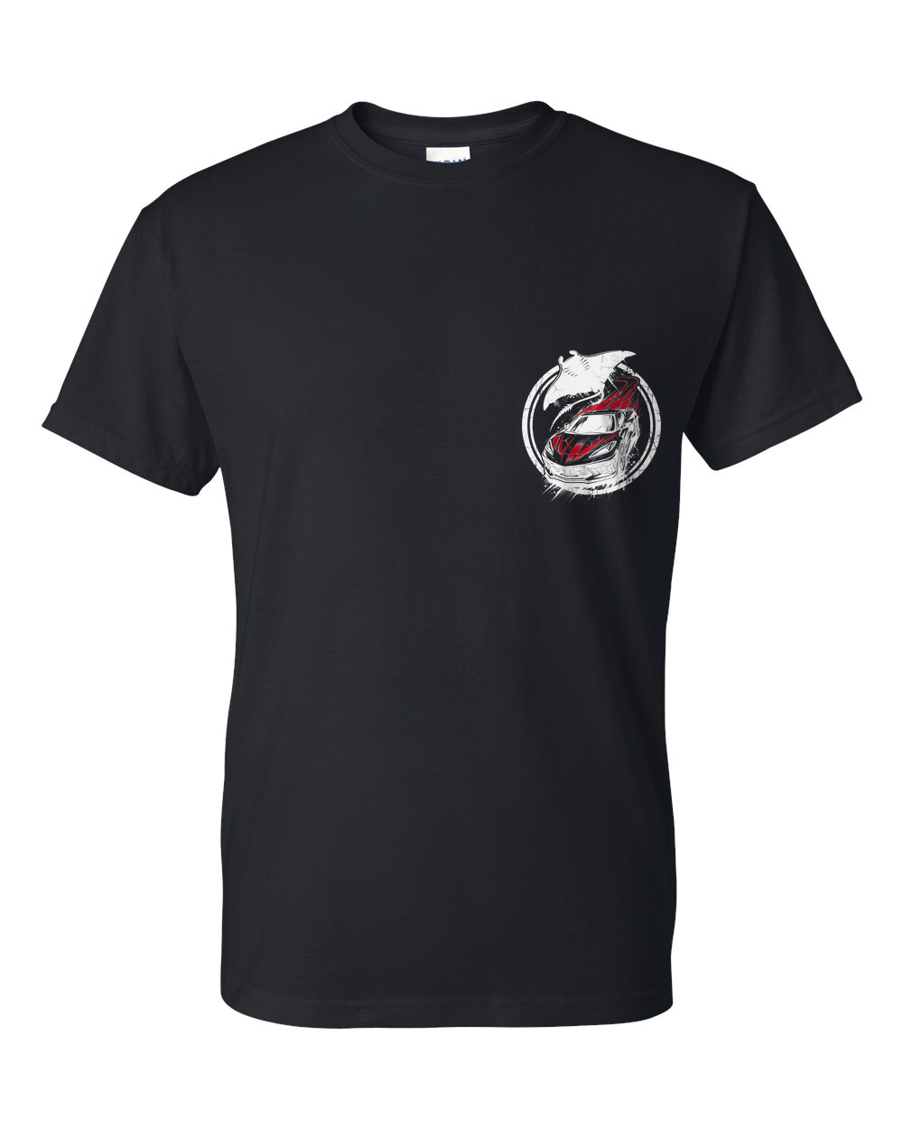 C8 Corvette Manta T-Shirt — Black front emblem