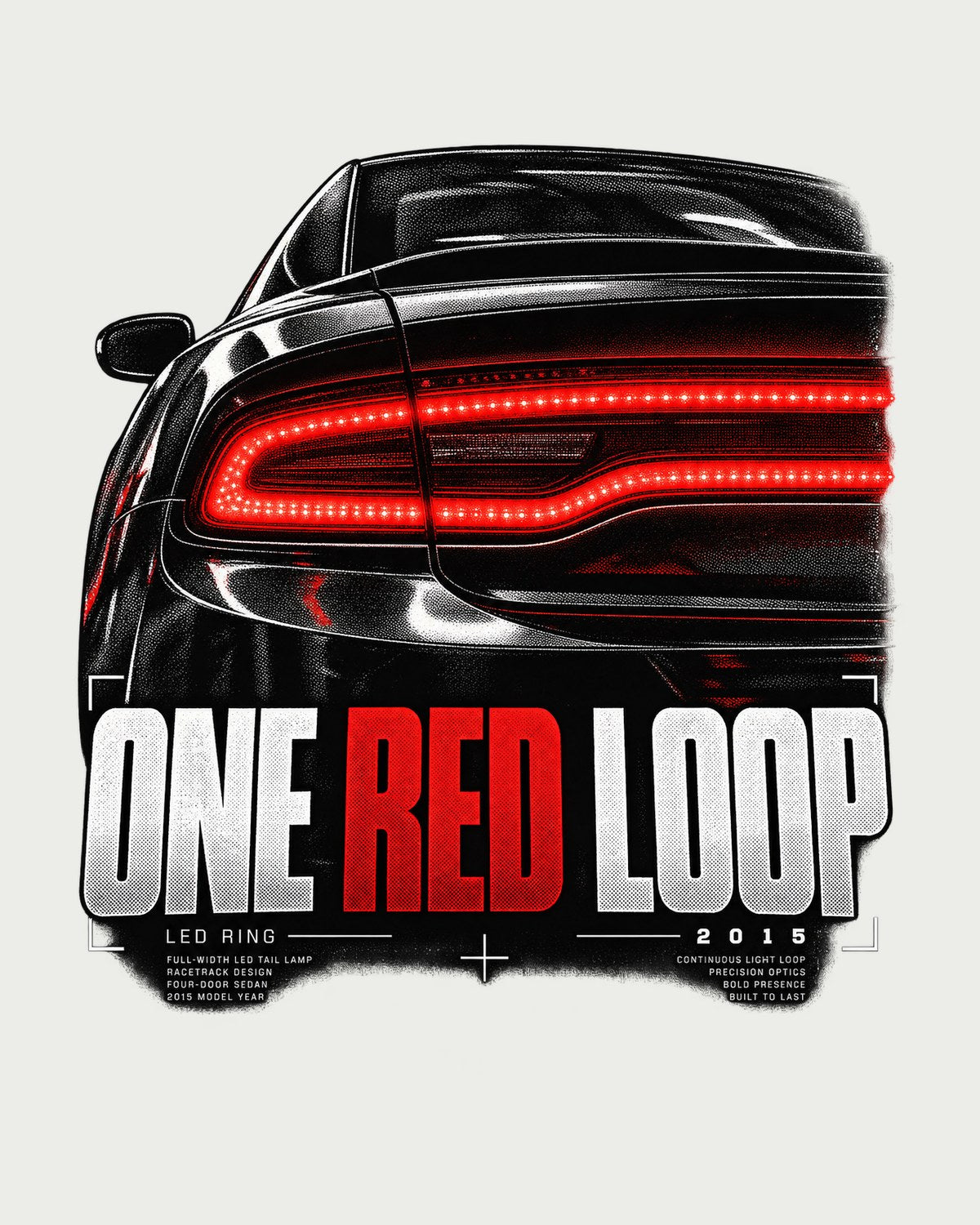 2015 Dodge Charger LX/LD One Red Loop Taillight Tee design only