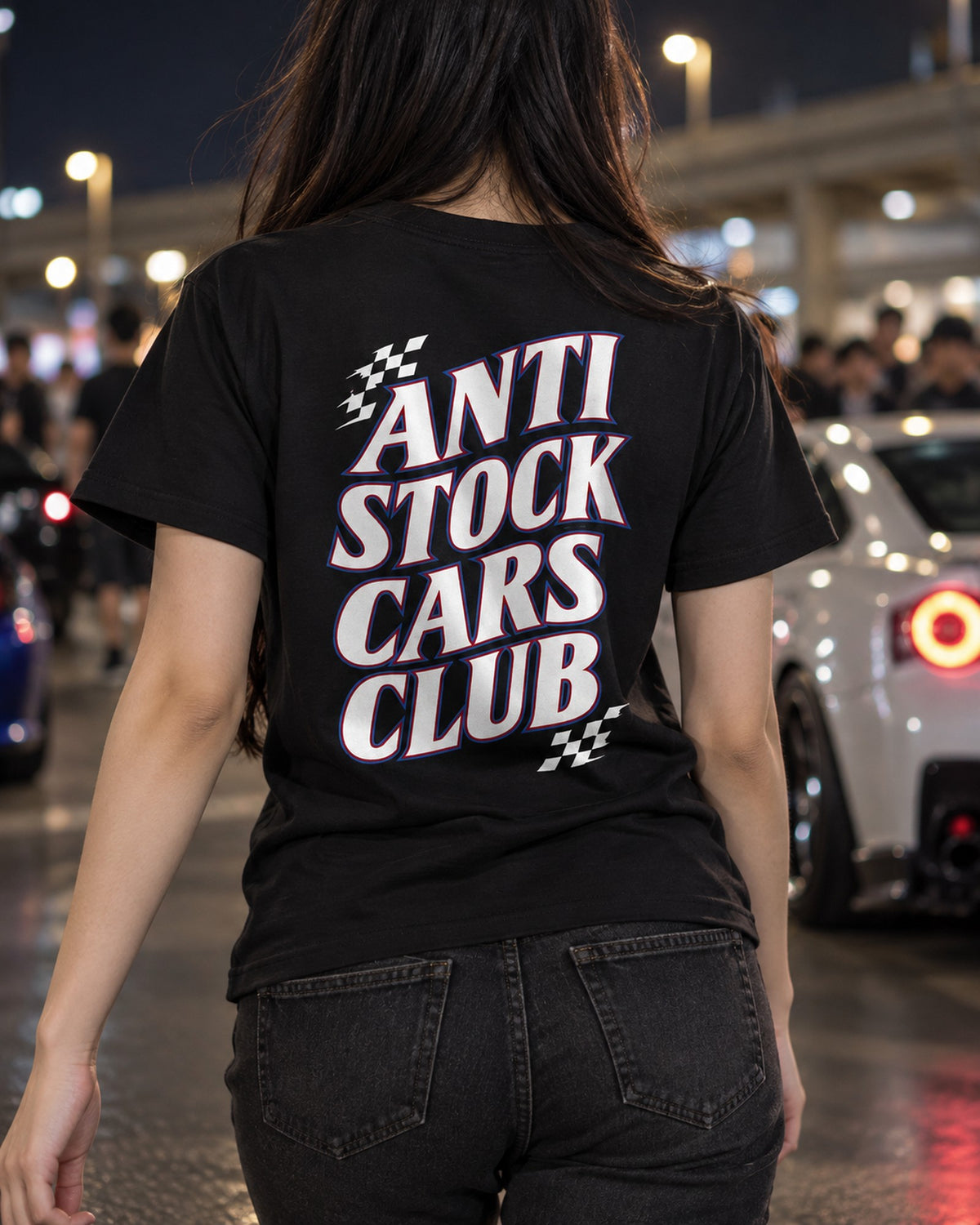 Anti Stock Cars Club Racing Sponsor Stack Shirt, Hoodie & More T-Shirt Black worn hero