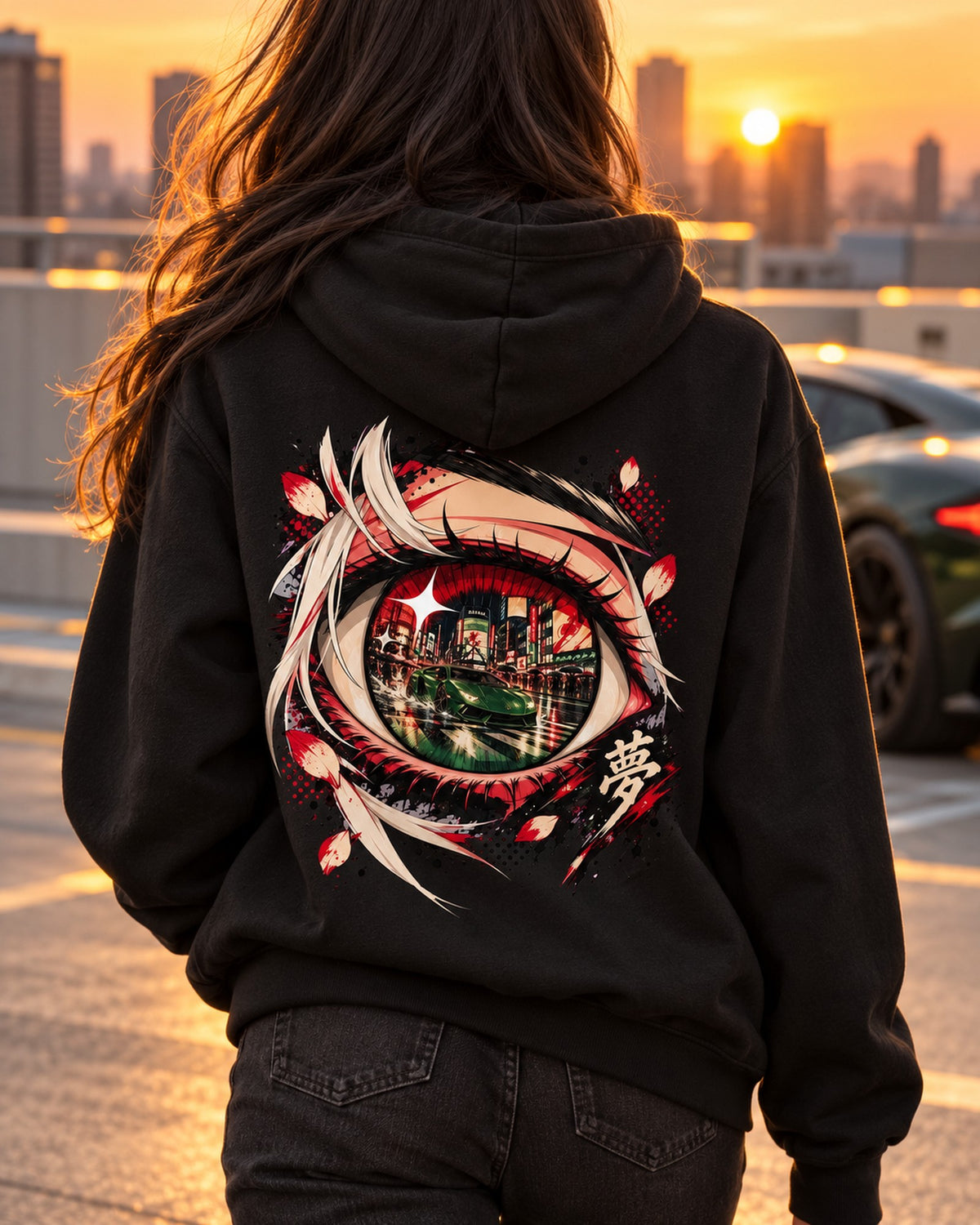 Lamborghini Huracán Anime Girl Shirt, Hoodie & More Pull Over Hoodie Black worn hero