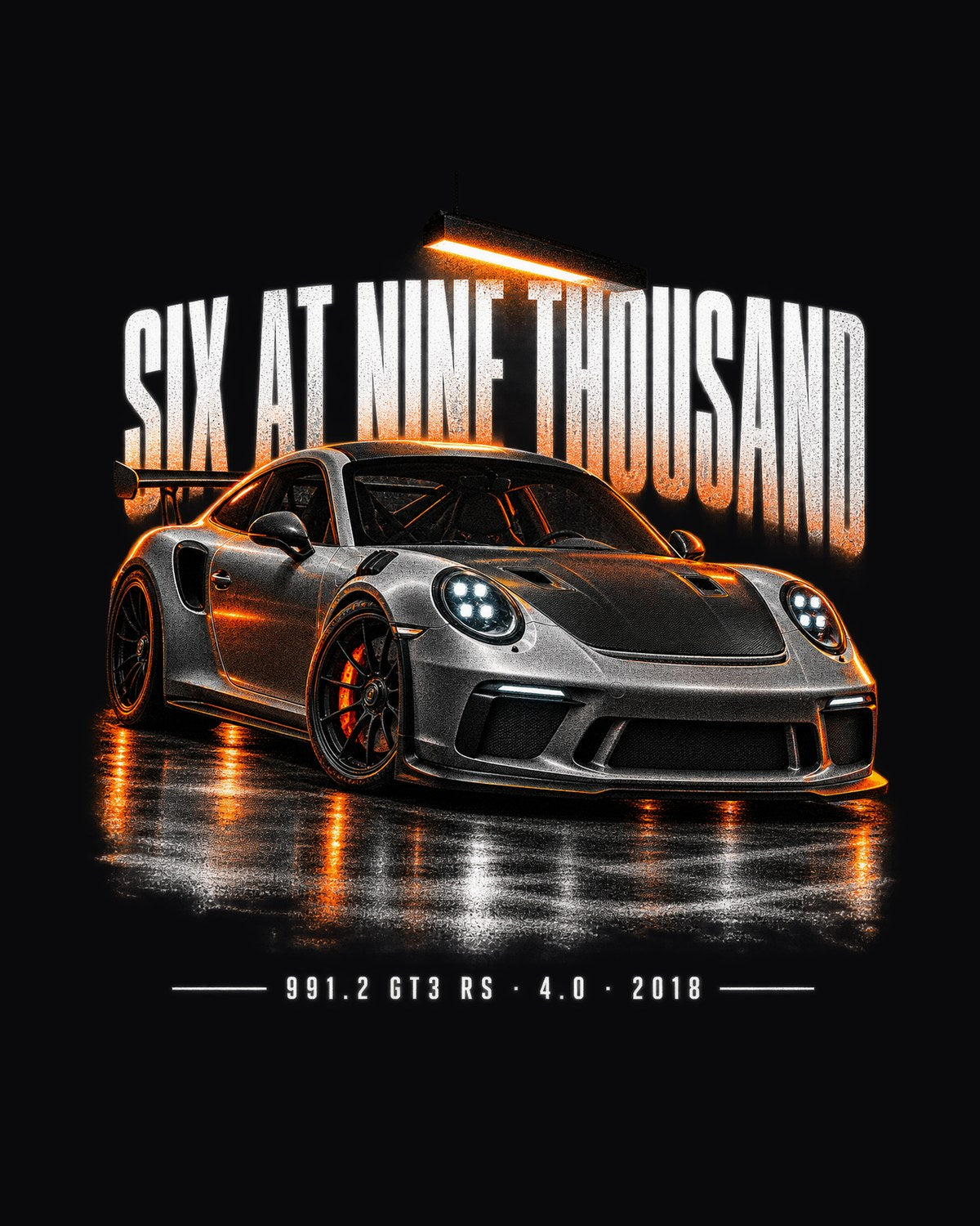 Porsche 911 GT3 RS 991.2 Garage Night Shirt, 4.0 Flat-Six Tee design only